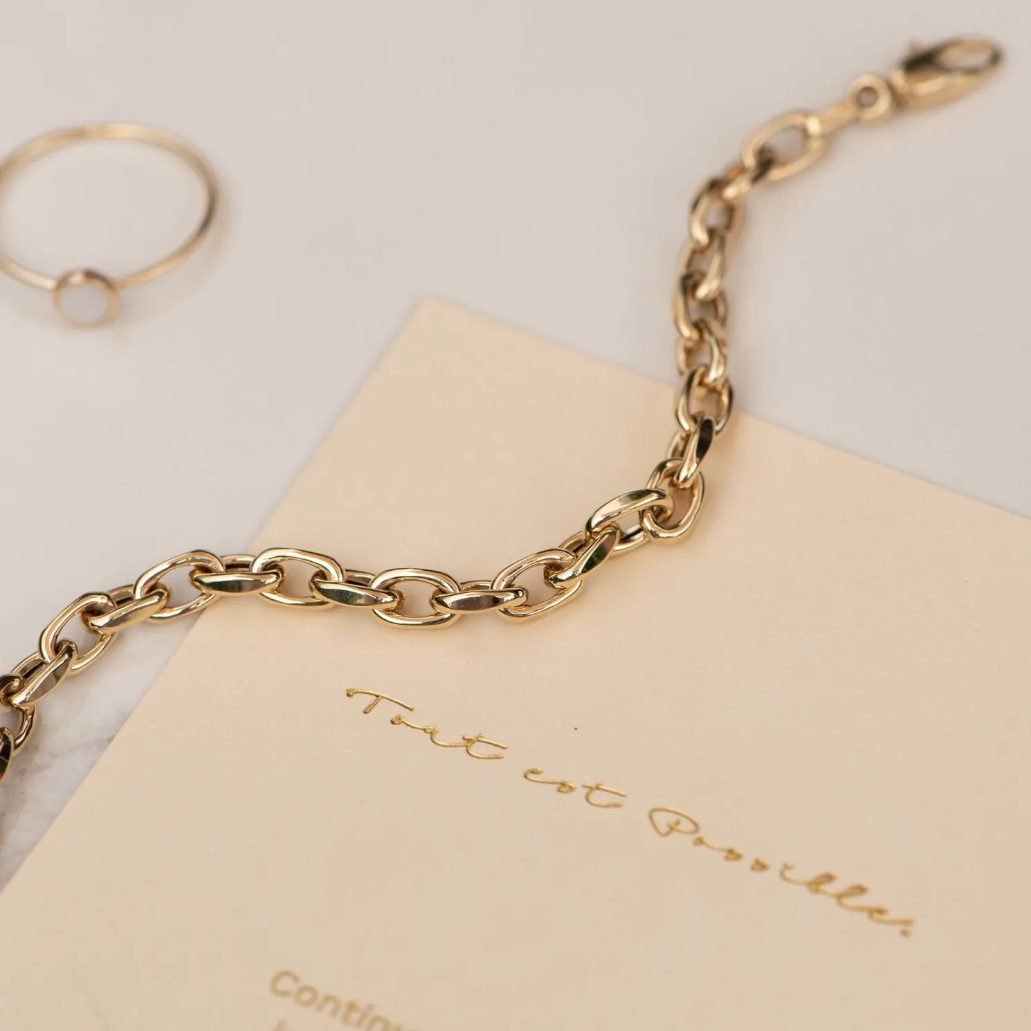 Aidee Camille 14 karaat gouden schakelarmband