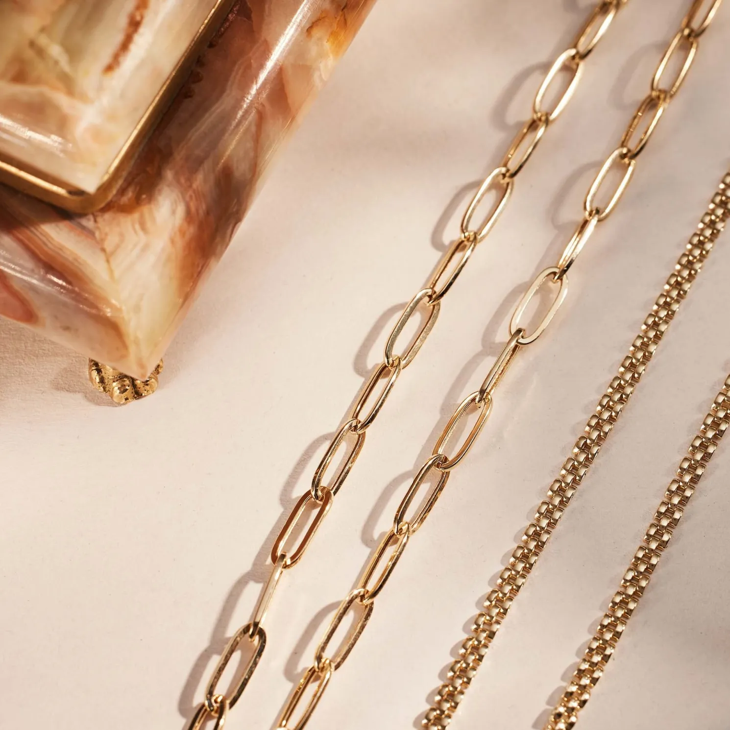 Aidee Rosine 14 karaat gouden schakelarmband