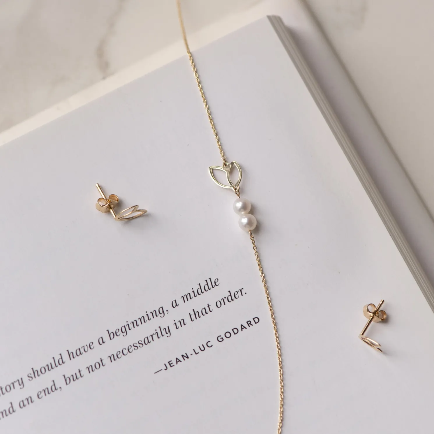 Belleville Noémi 14 karaat gouden armband met zoetwaterparels