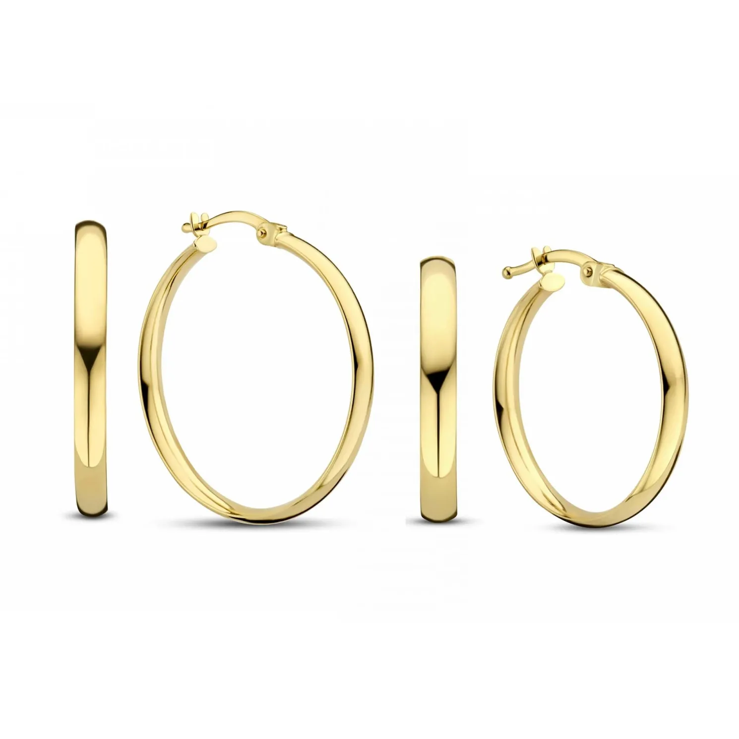 Cadeau d'Isabel 14 karaat gouden oorbellen set