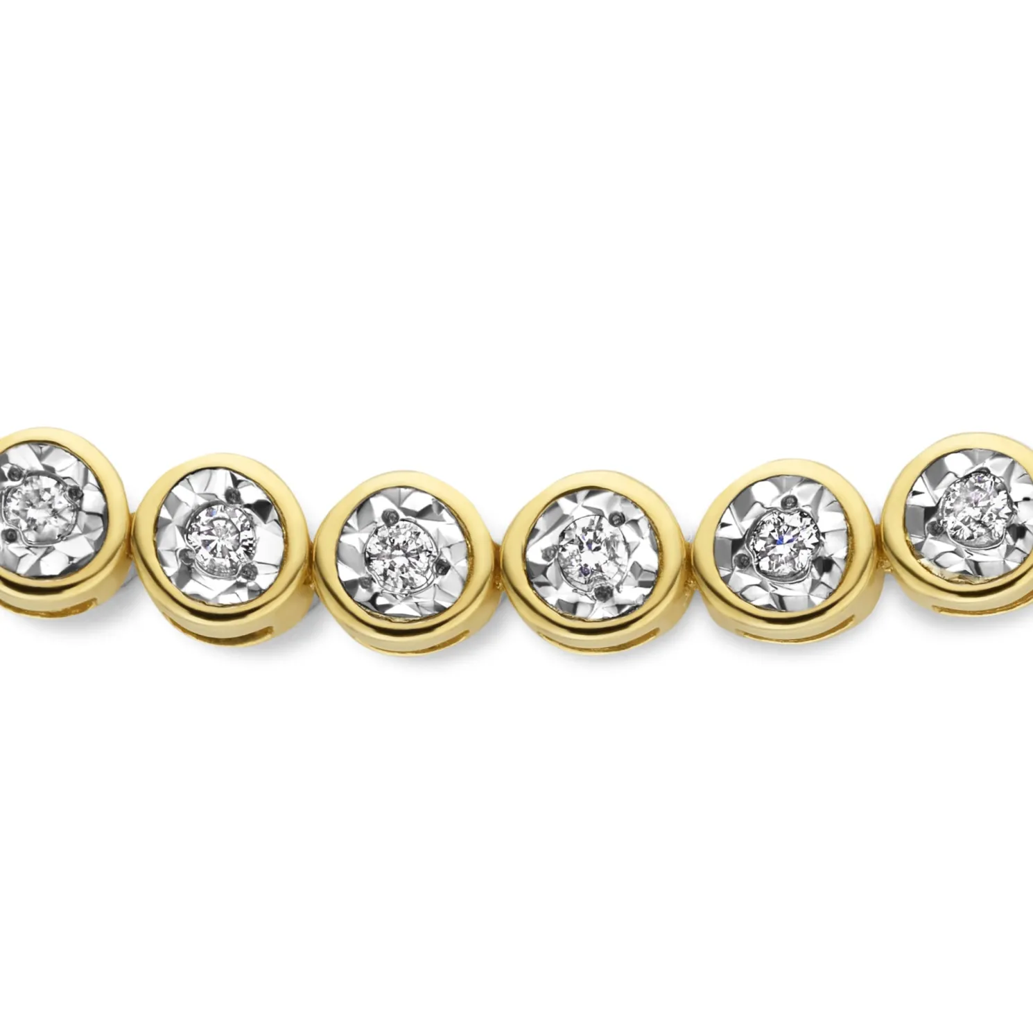 De la Paix Alfie 14 karaat gouden tennis armband met diamant 0.36 karaat