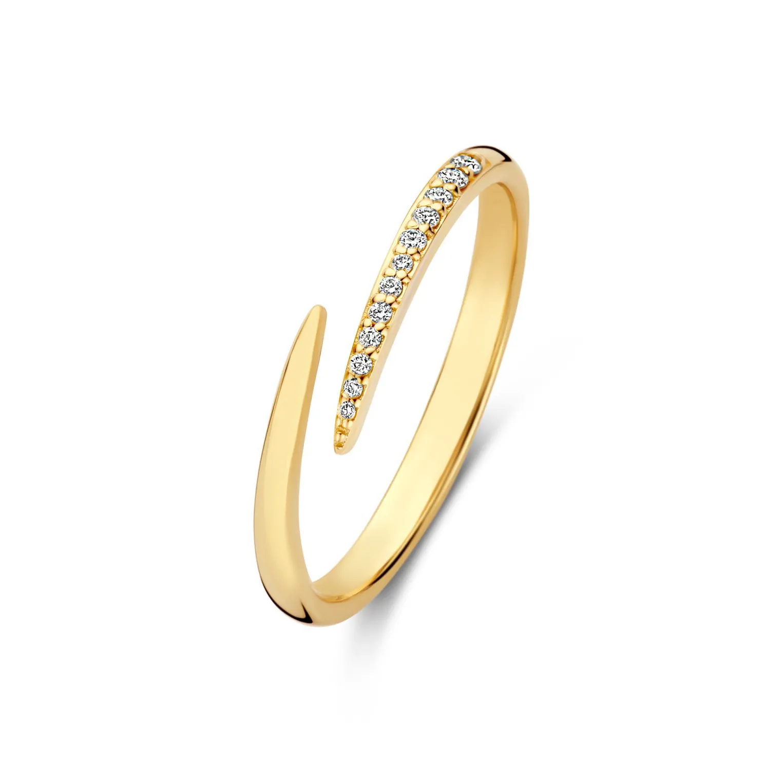 De la Paix Flavie 14 karaat gouden ring met diamant 0.09 karaat