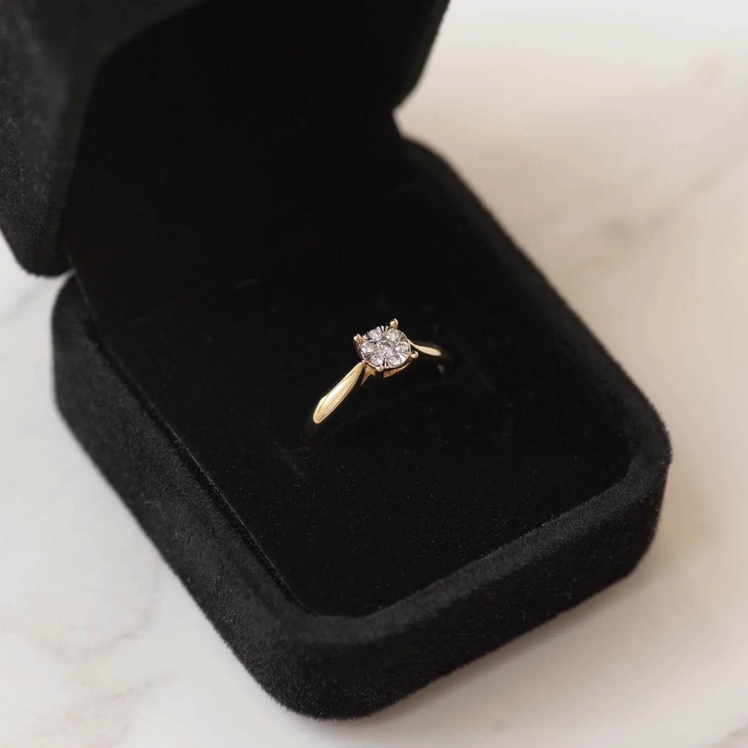 De la Paix Hanaé 14 karaat gouden ring met diamant 0.08 karaat