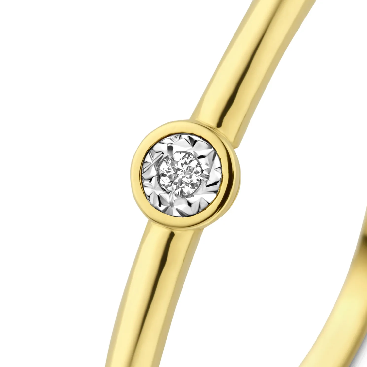 De la Paix Inaya 14 karaat gouden ring met diamant 0.01 karaat