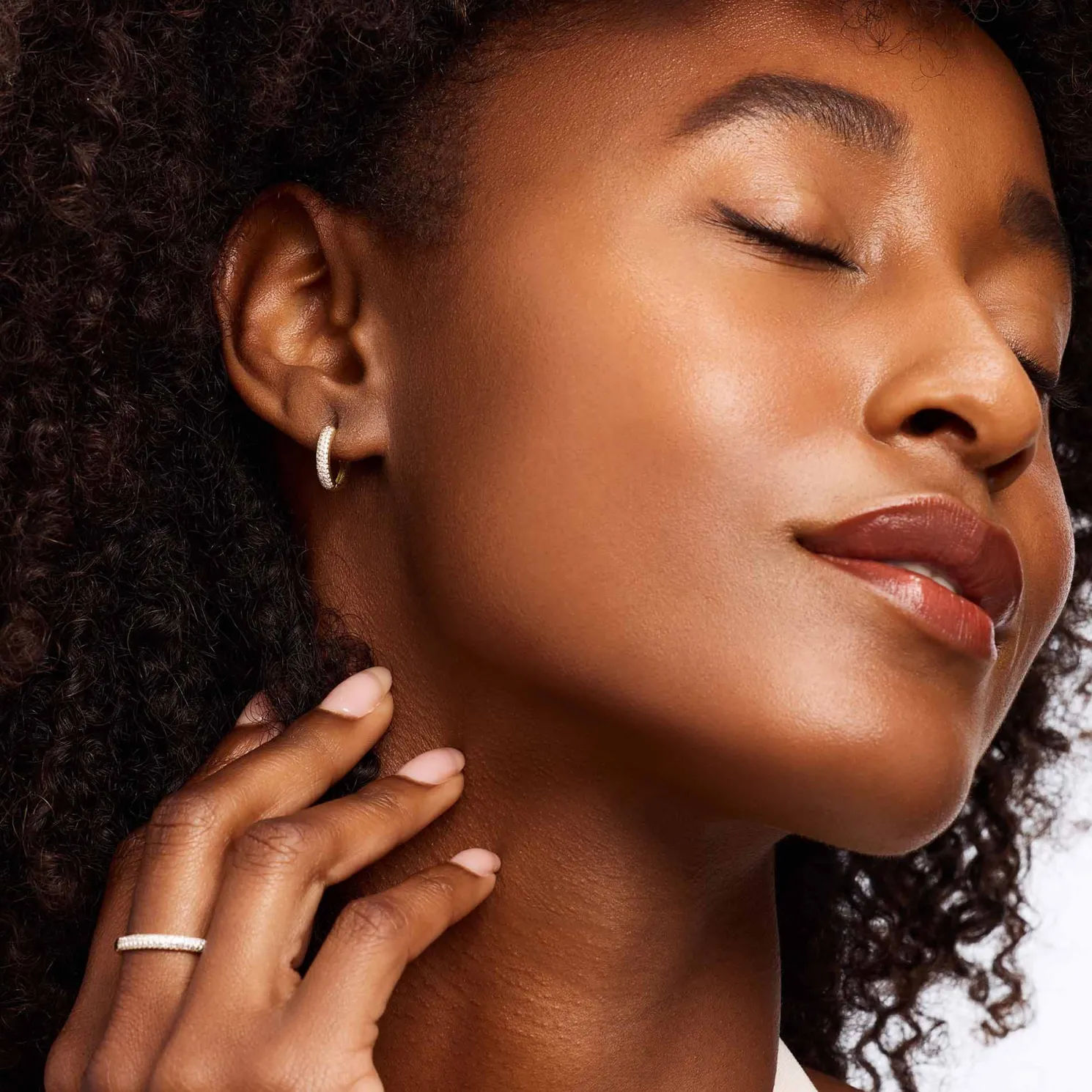 De la Paix Laure 14 karaat gouden creolen met diamant 0.25 karaat