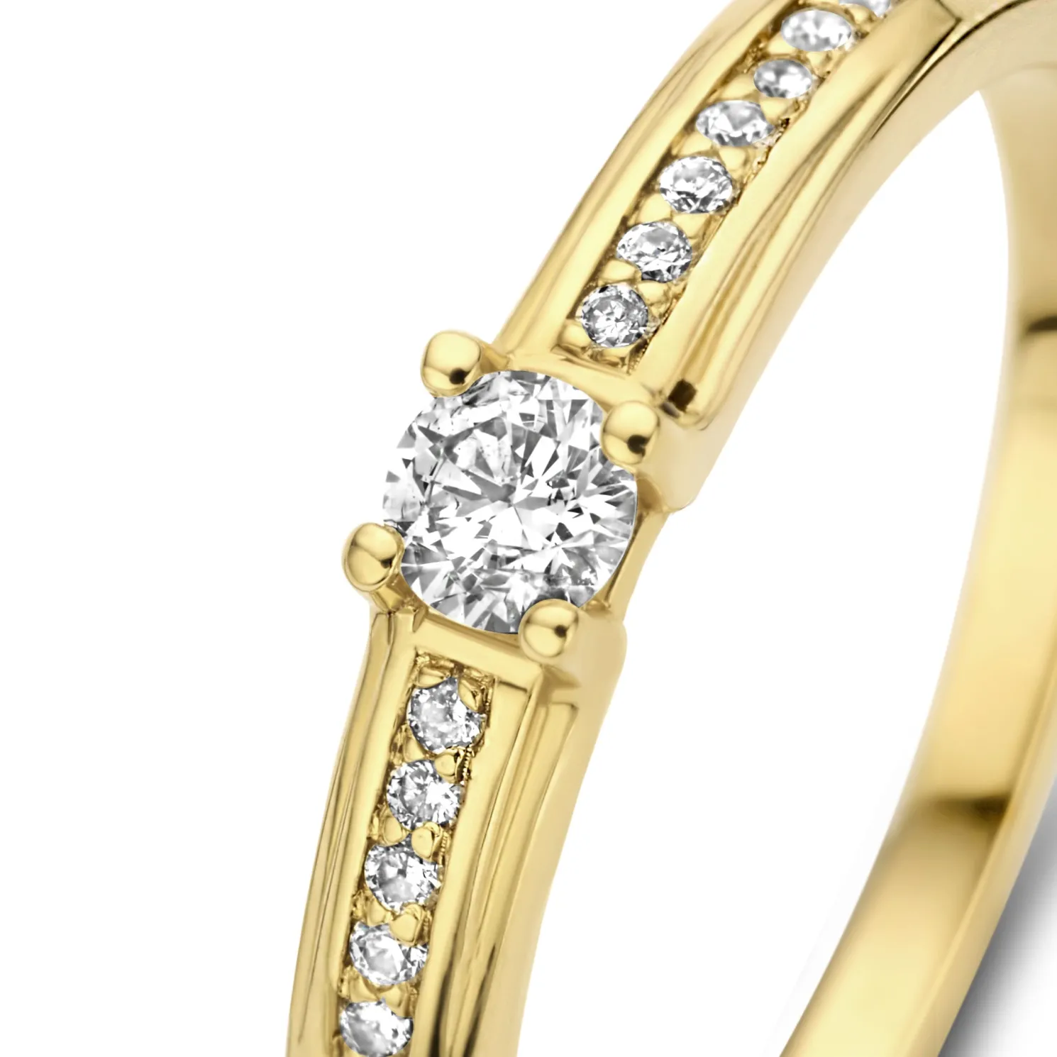 De la Paix Madeline 14 karaat gouden ring met diamant 0.20 karaat