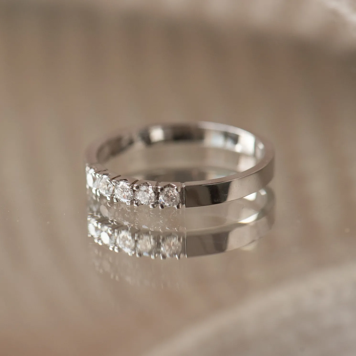 De la Paix Madeline 14 karaat witgouden ring met diamant 0.20 karaat