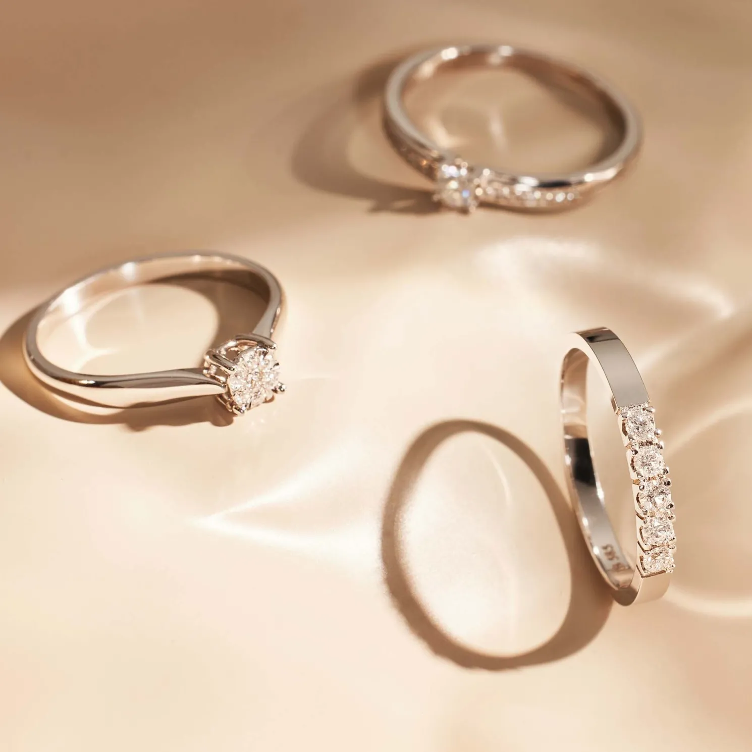 De la Paix Madeline 14 karaat witgouden ring met diamant 0.20 karaat