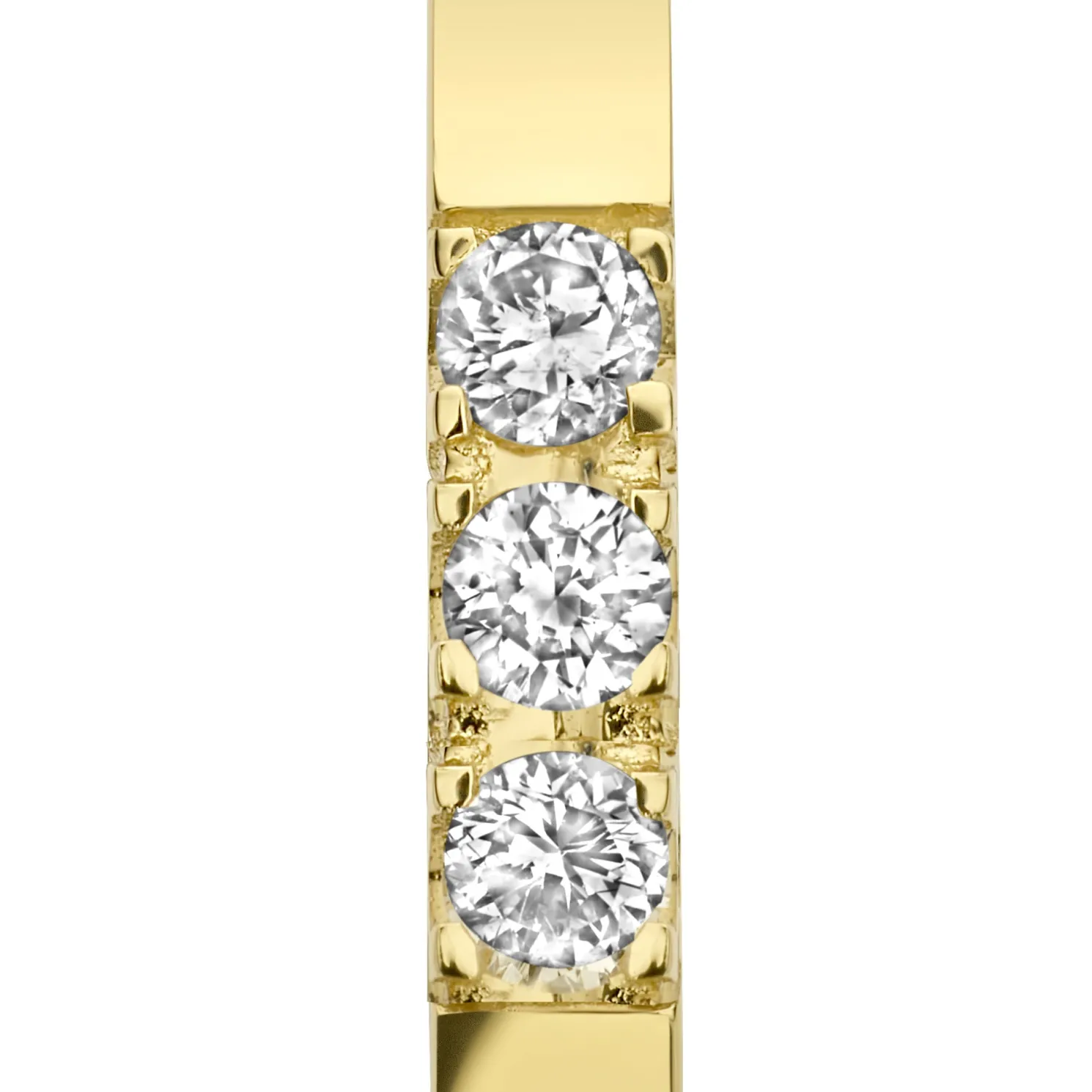 De la Paix Madeline 14 karaat gouden creolen met diamant 0.15 karaat