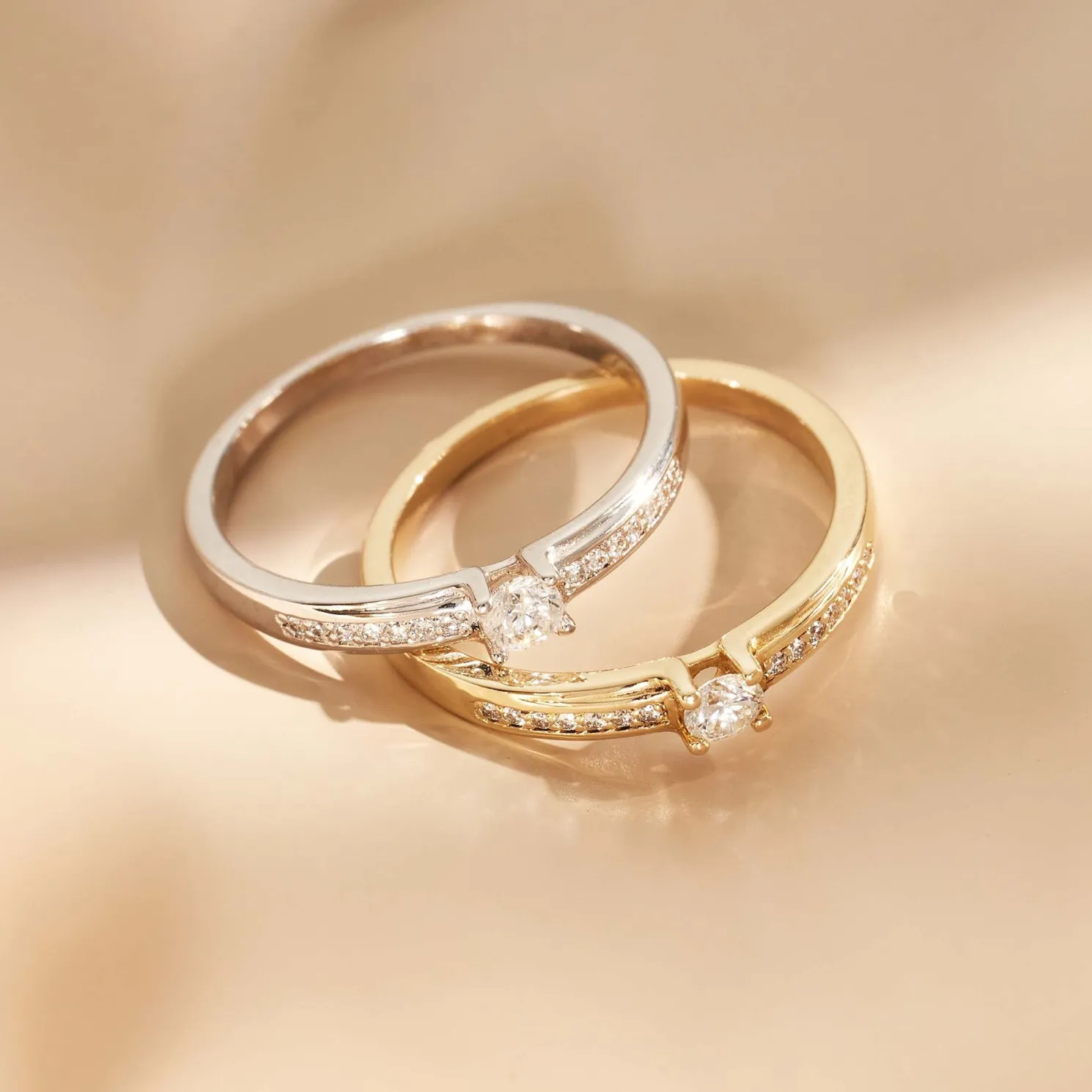 De la Paix Madeline 14 karaat witgouden ring met diamant 0.20 karaat