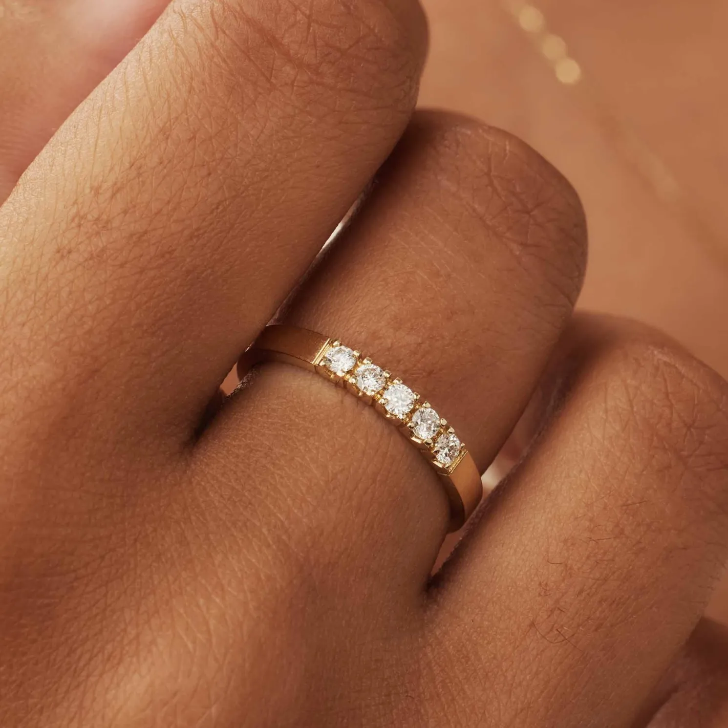 De la Paix Madeline 14 karaat gouden ring met diamant 0.20 karaat