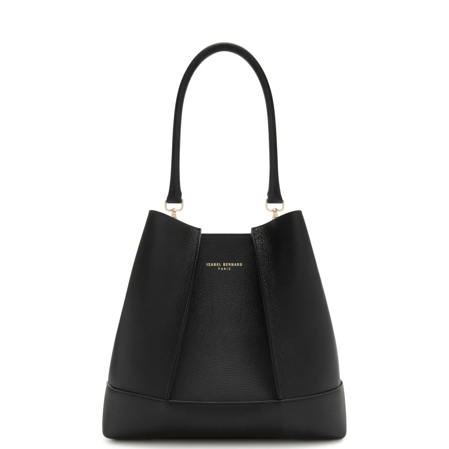 Femme Forte Macie zwarte leren schoudertas van kalfsleer