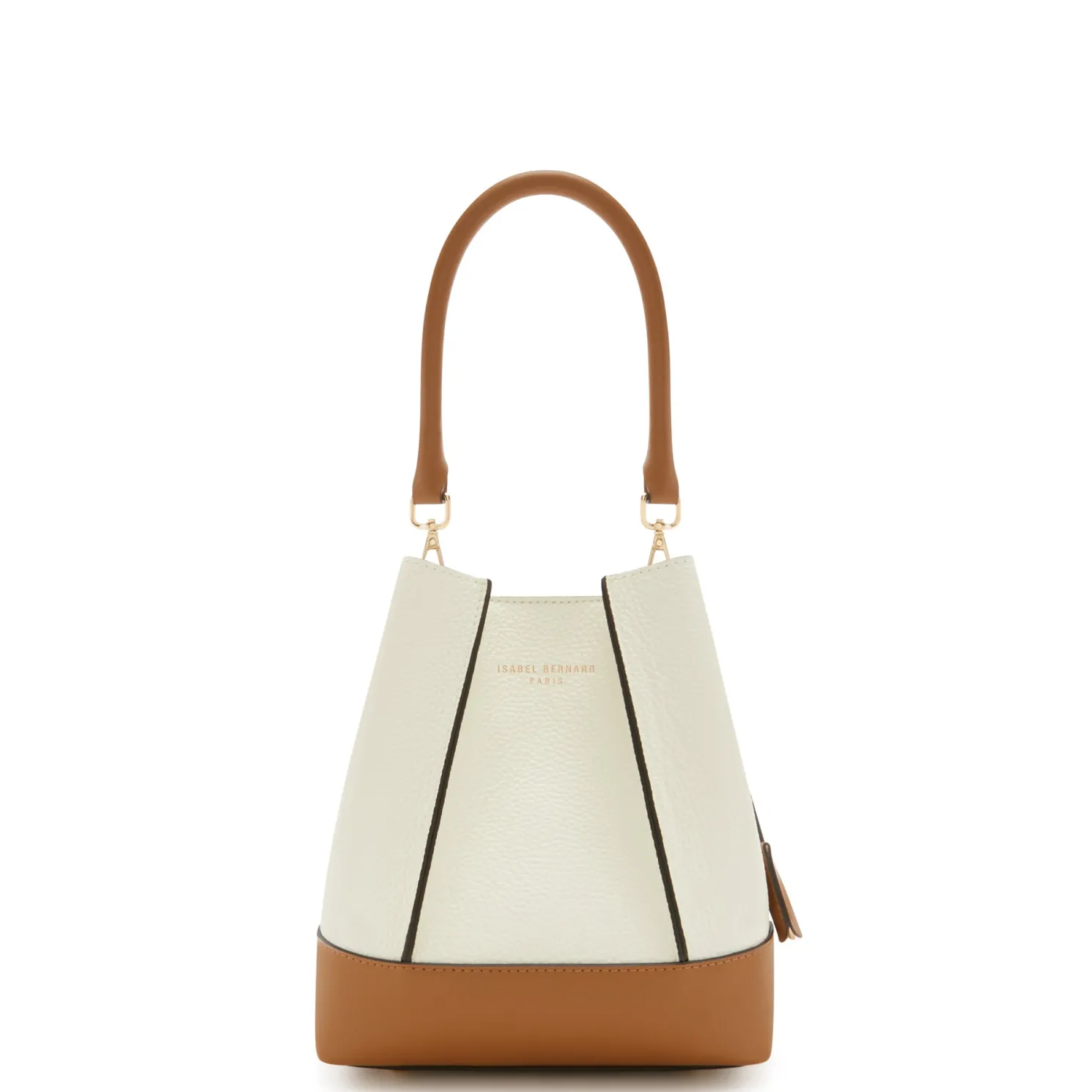 Femme Forte Minette crème leren handtas van kalfsleer