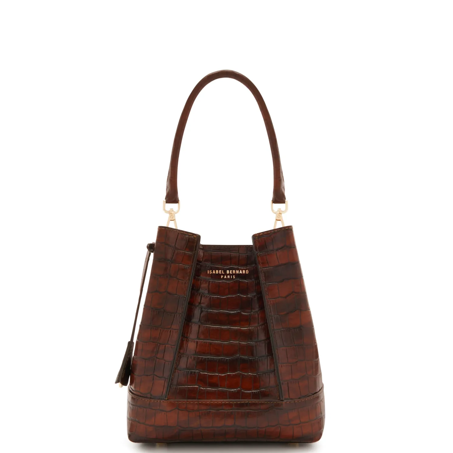 Femme Forte Minette croco bruin kalfsleder handtas