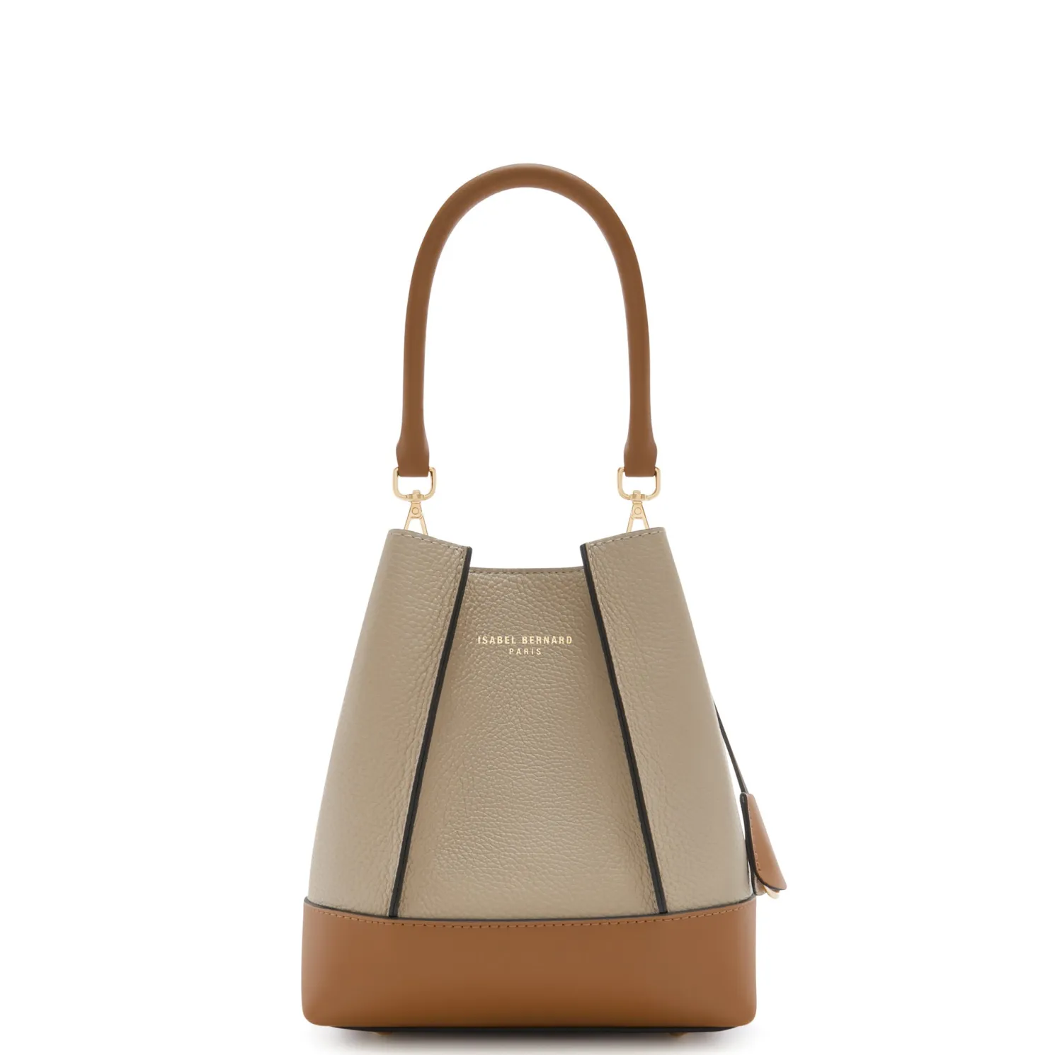 Femme Forte Minette taupe leren handtas van kalfsleer