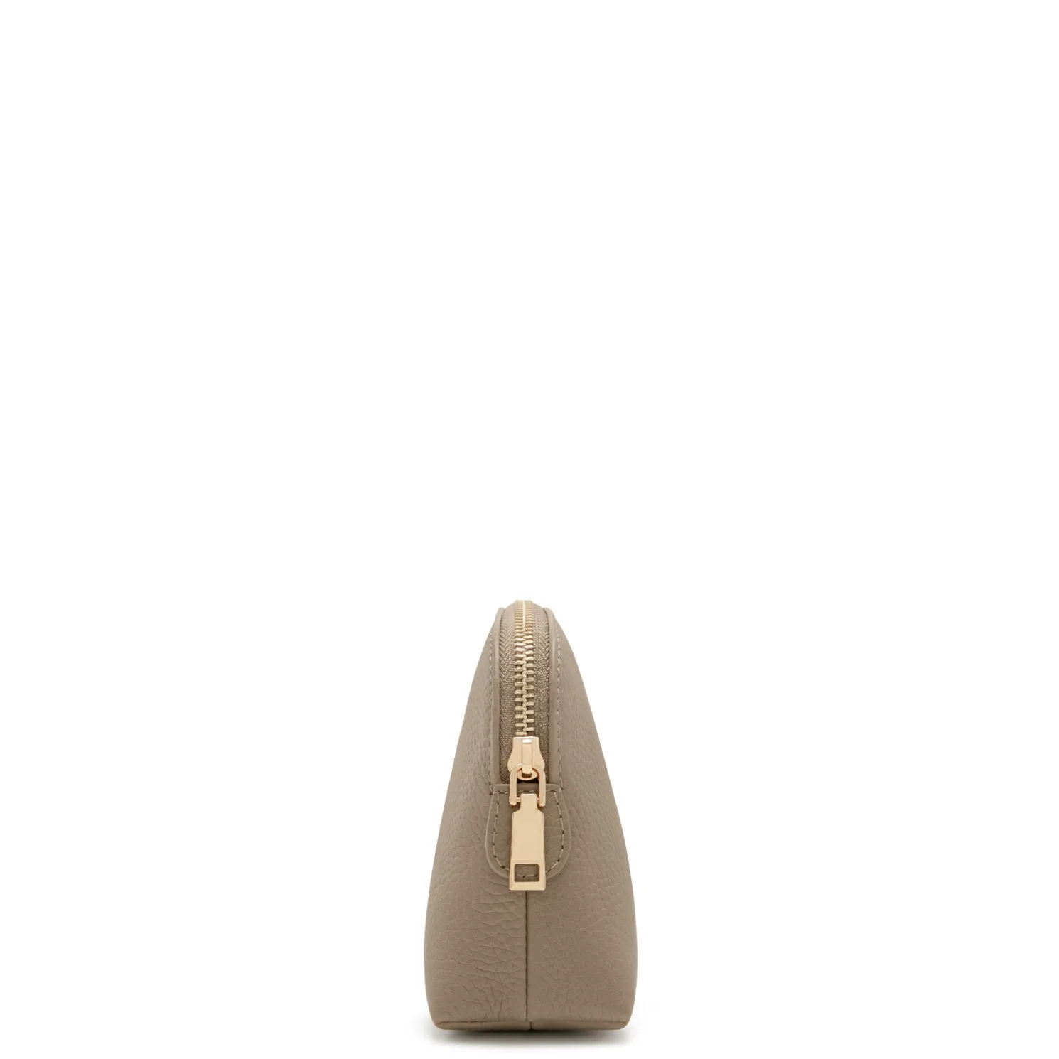 Honoré Babette taupe leren toilettas van kalfsleer