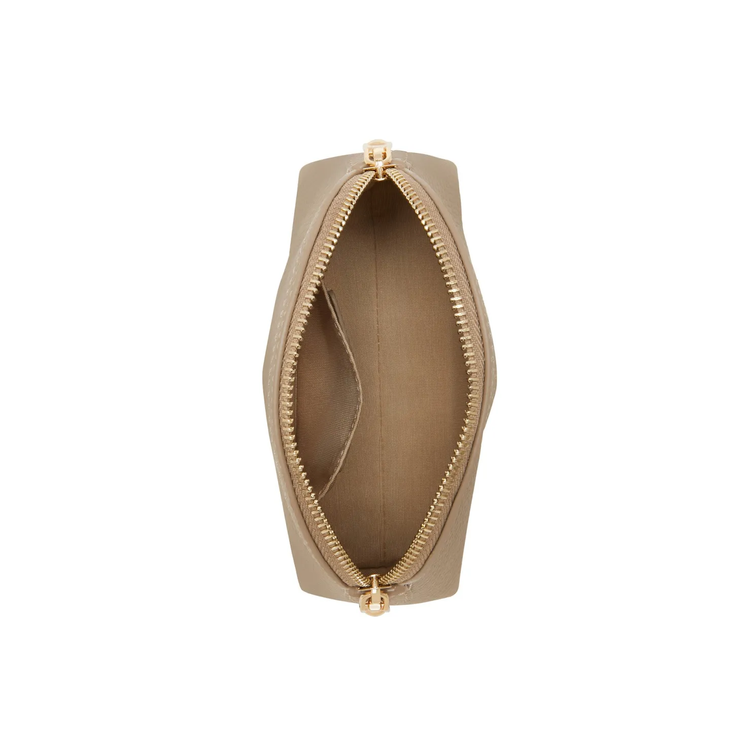 Honoré Babette taupe leren toilettas van kalfsleer