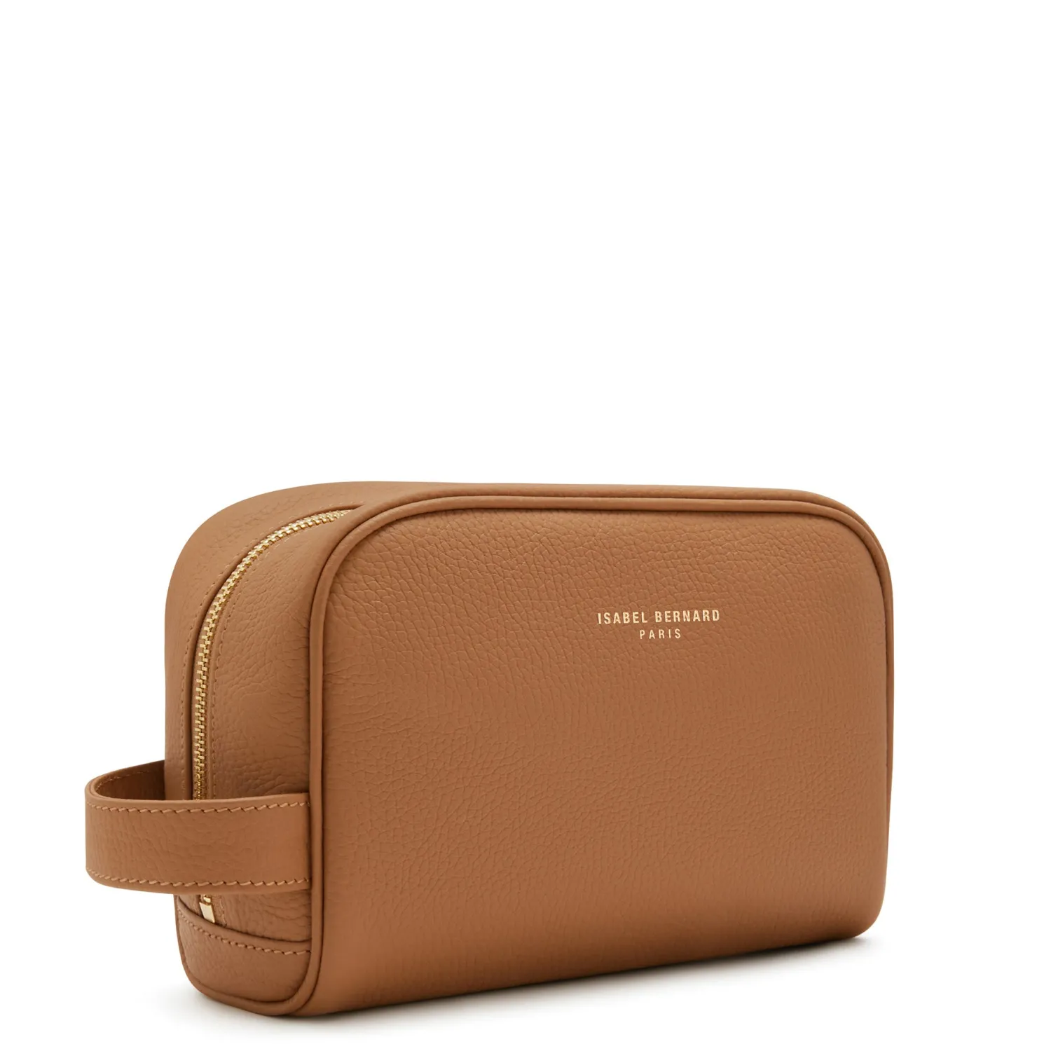 Honoré Blaize camel leren toilettas van kalfsleer