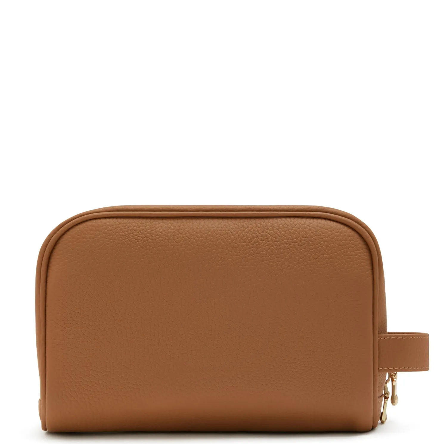 Honoré Blaize camel leren toilettas van kalfsleer