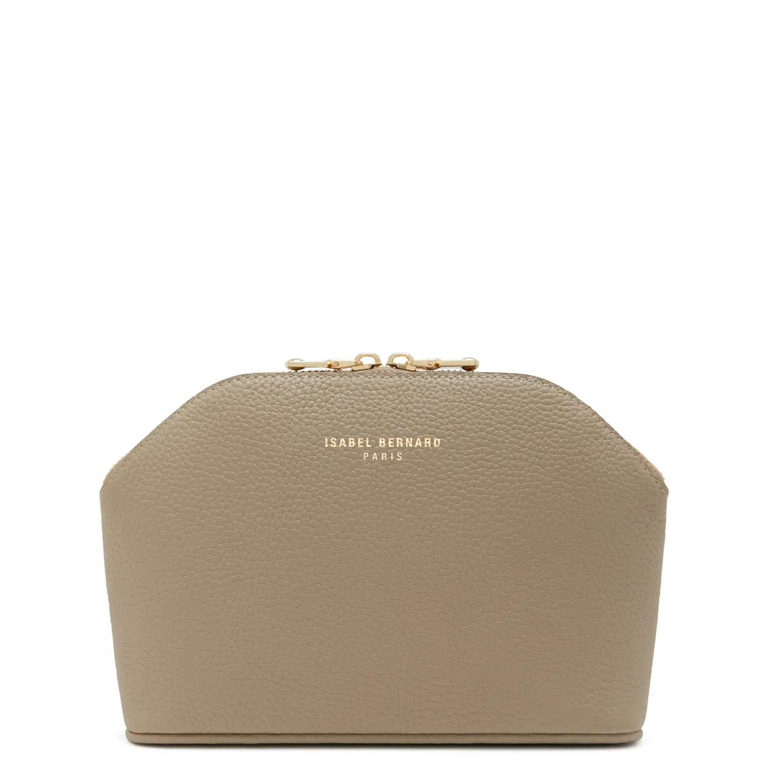 Honoré Brunelle taupe leren toilettas van kalfsleer