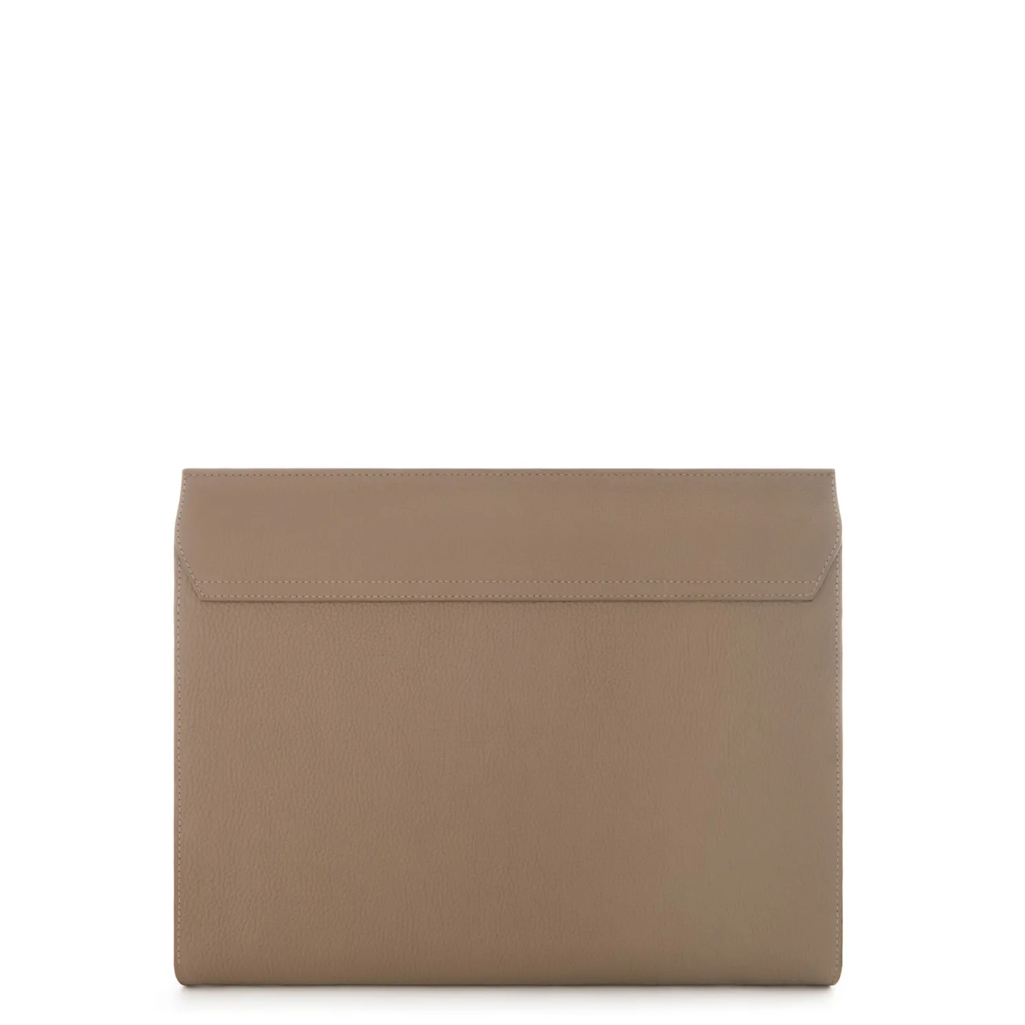 Honoré Caroline taupe leren laptop hoes van gevlochten kalfsleer