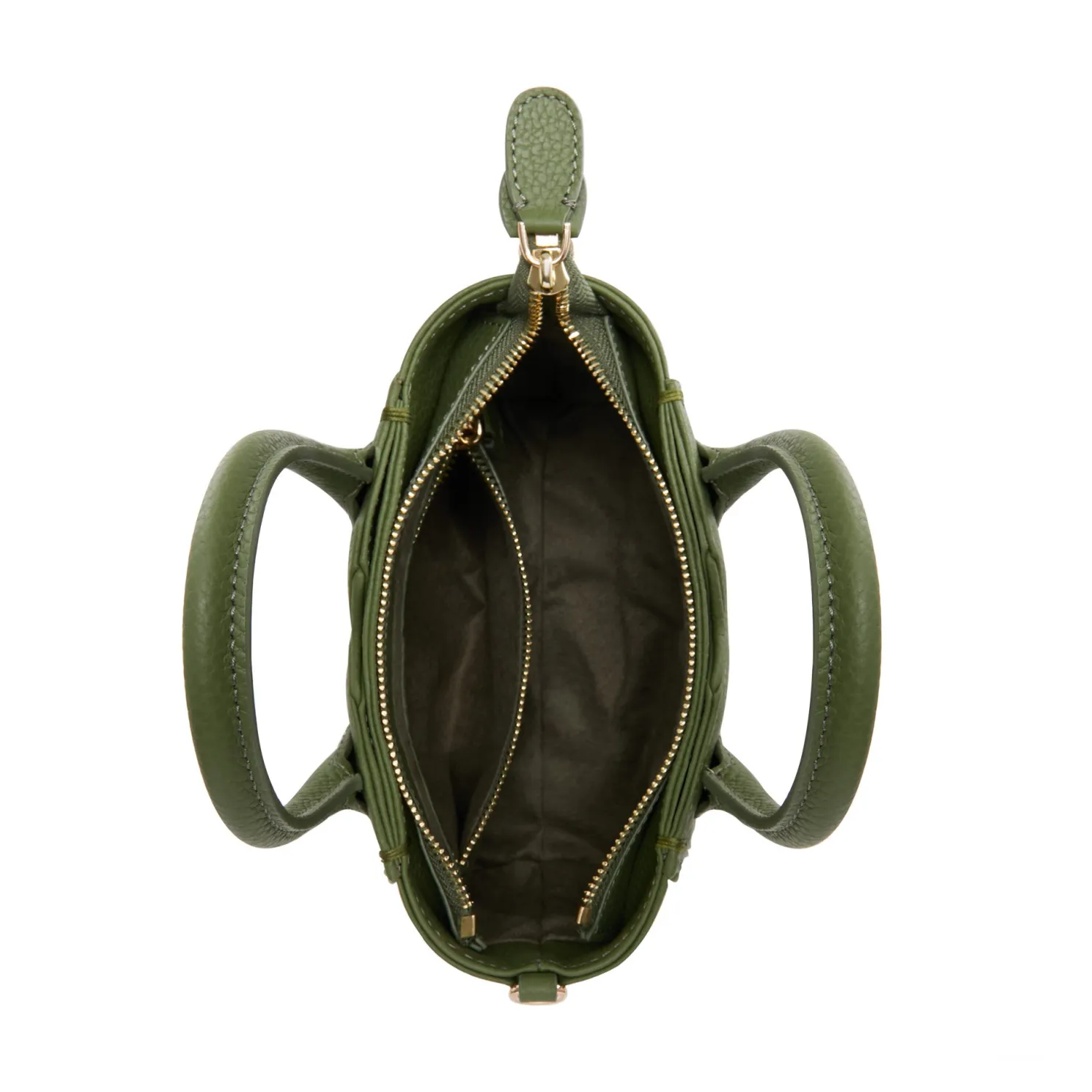 Honoré Cloe Mini groene leren handtas van kalfsleer