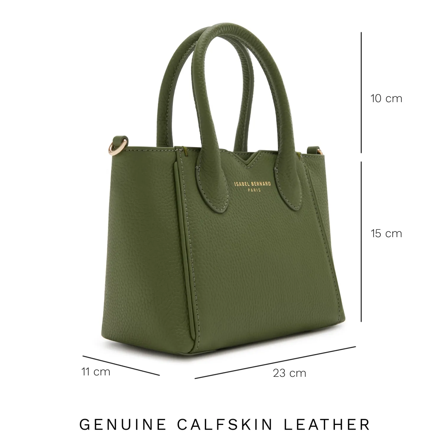 Honoré Cloe Mini groene leren handtas van kalfsleer