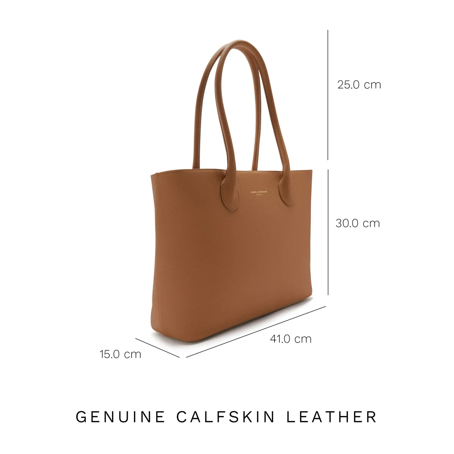 Honoré Lysanne camel leren shopper van kalfsleer