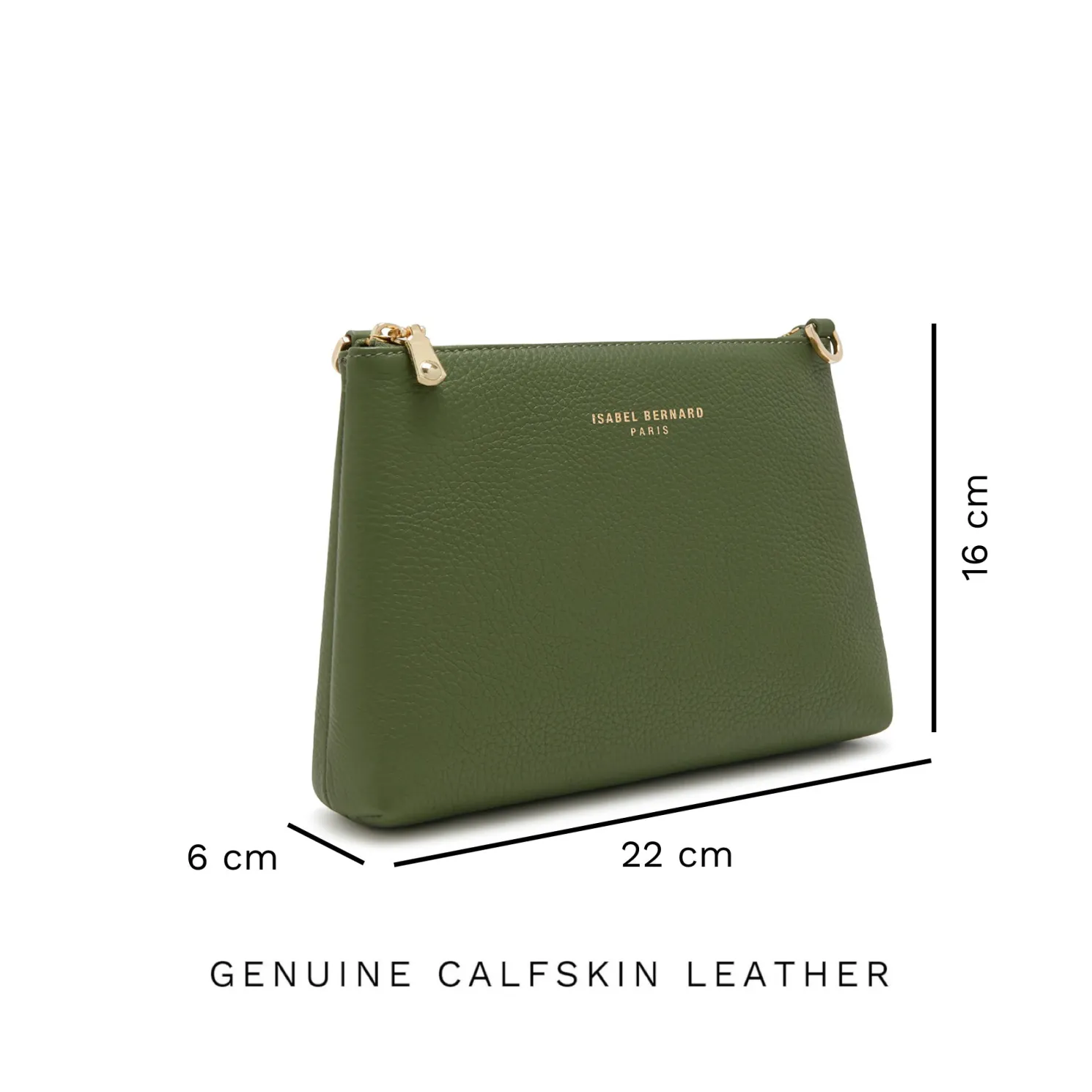 Honoré Misra groene leren schoudertas van kalfsleer