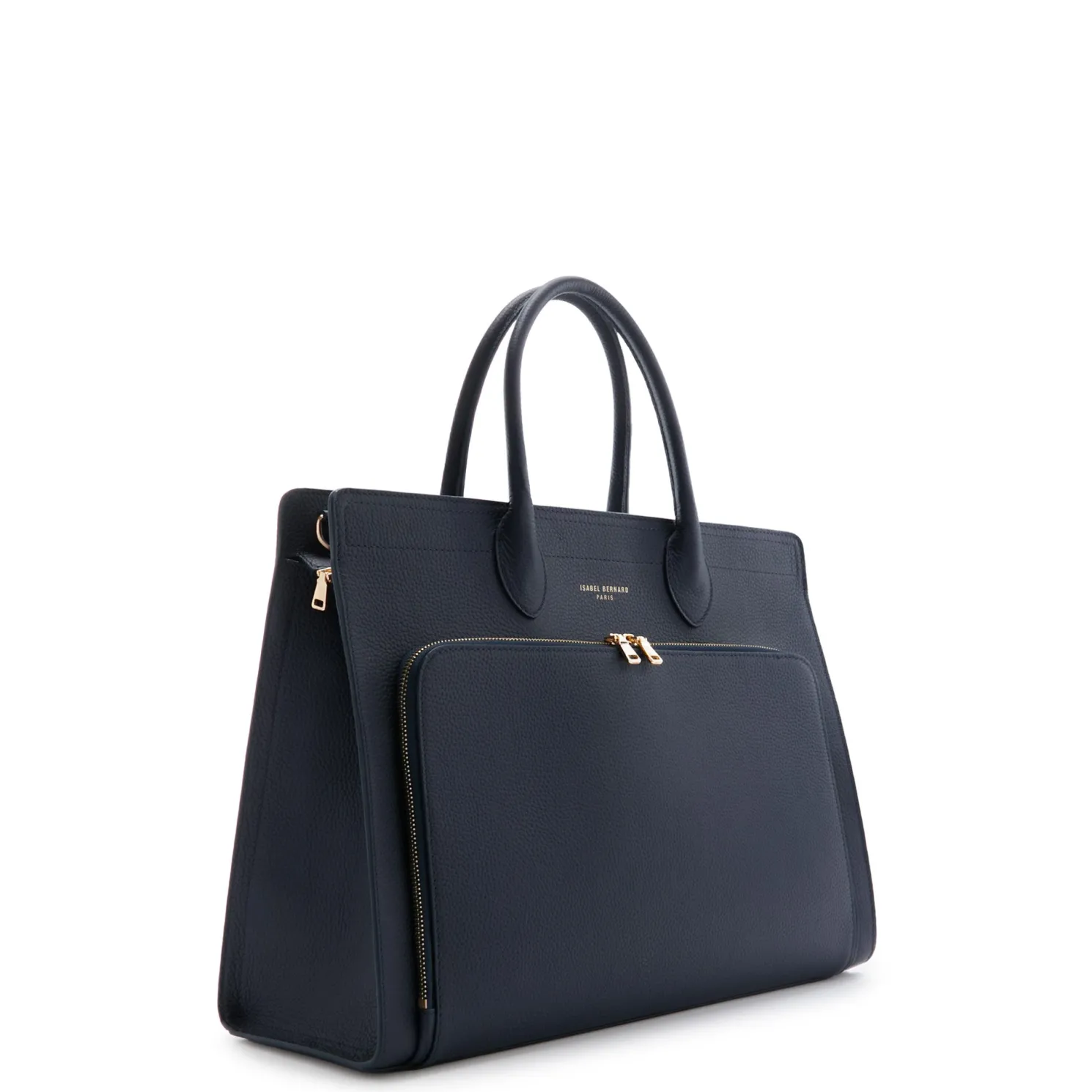 Honoré Nadine blauwe leren handtas van kalfsleer met laptopvak