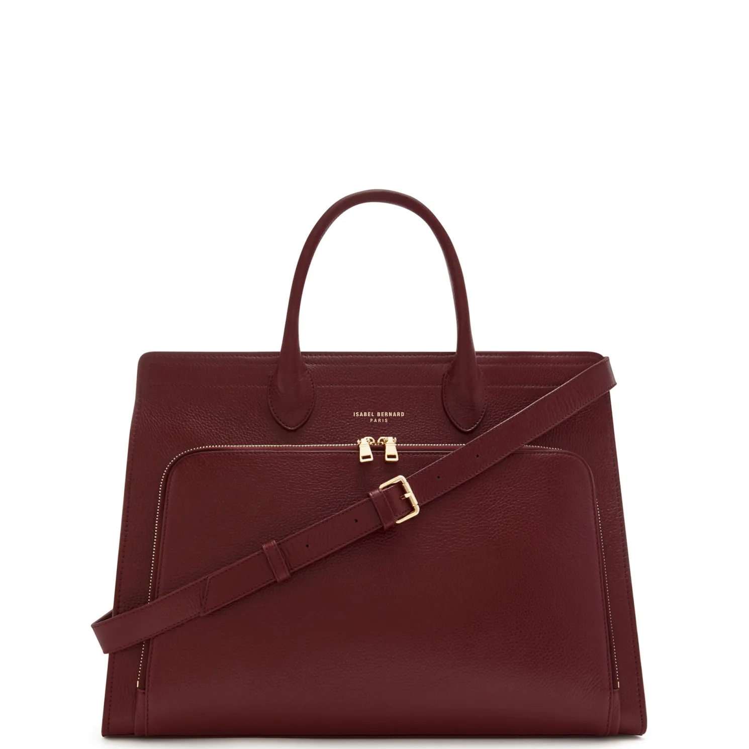 Honoré Nadine bordeaux leren handtas van kalfsleer met laptopvak