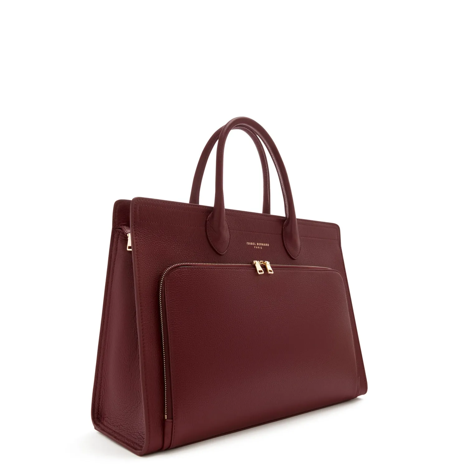 Honoré Nadine bordeaux leren handtas van kalfsleer met laptopvak