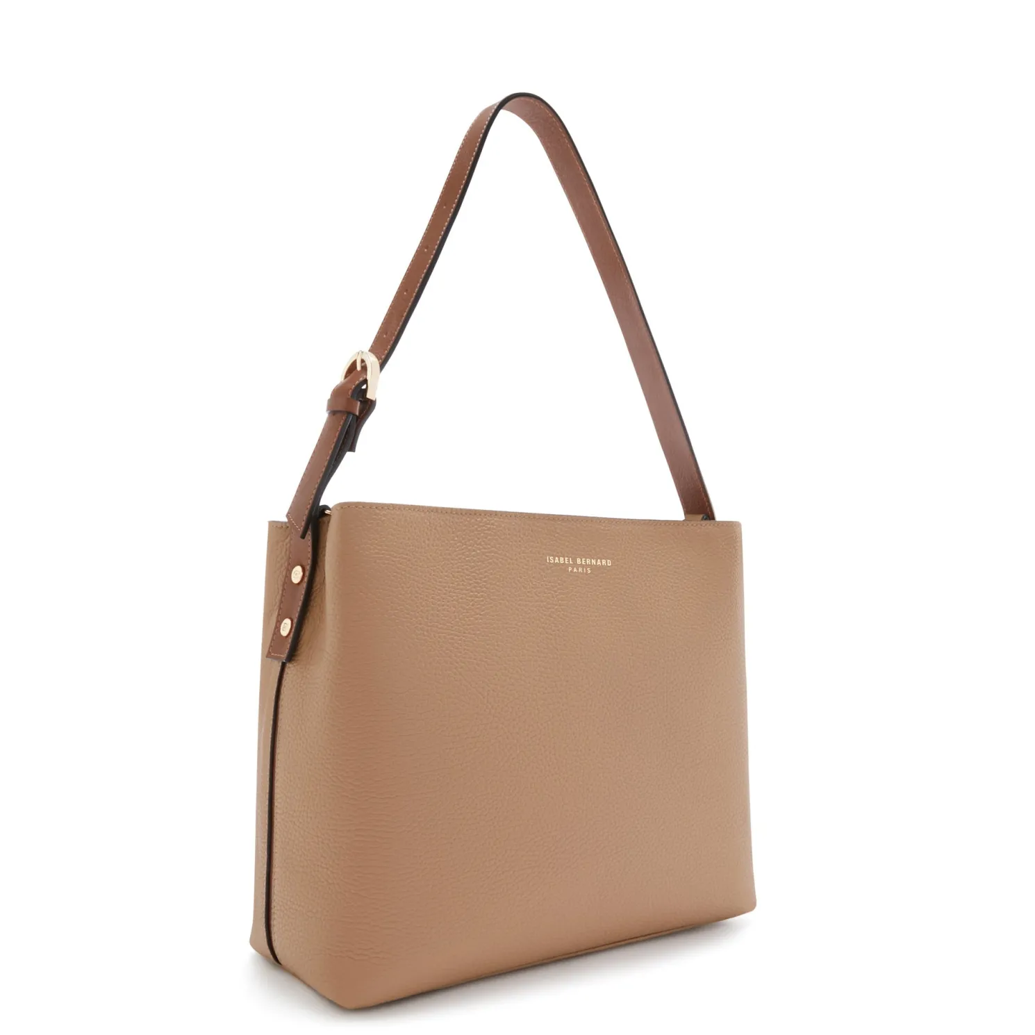 Honoré Adriane Midi beige leren schoudertas van kalfsleer