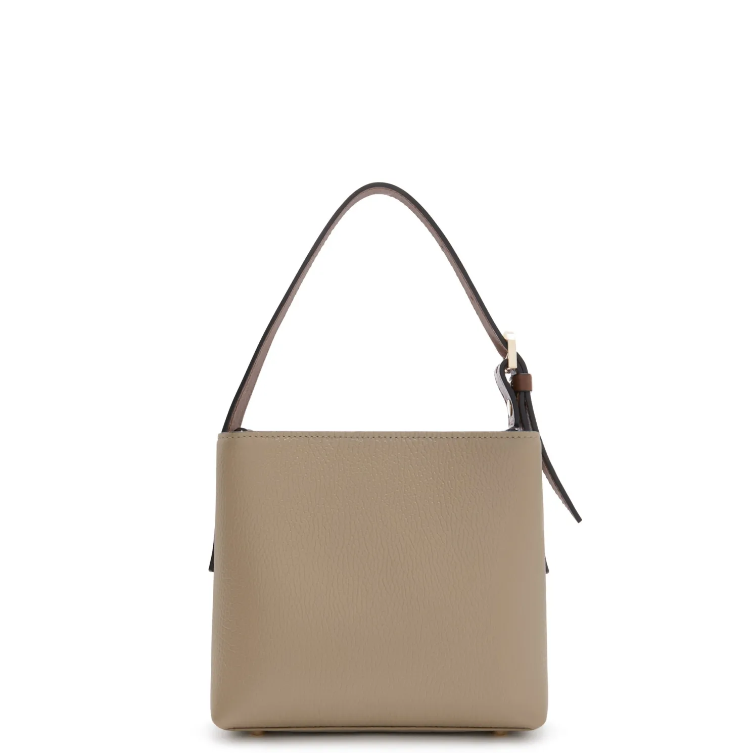 Honoré Adriane Mini taupe leren handtas van kalfsleer