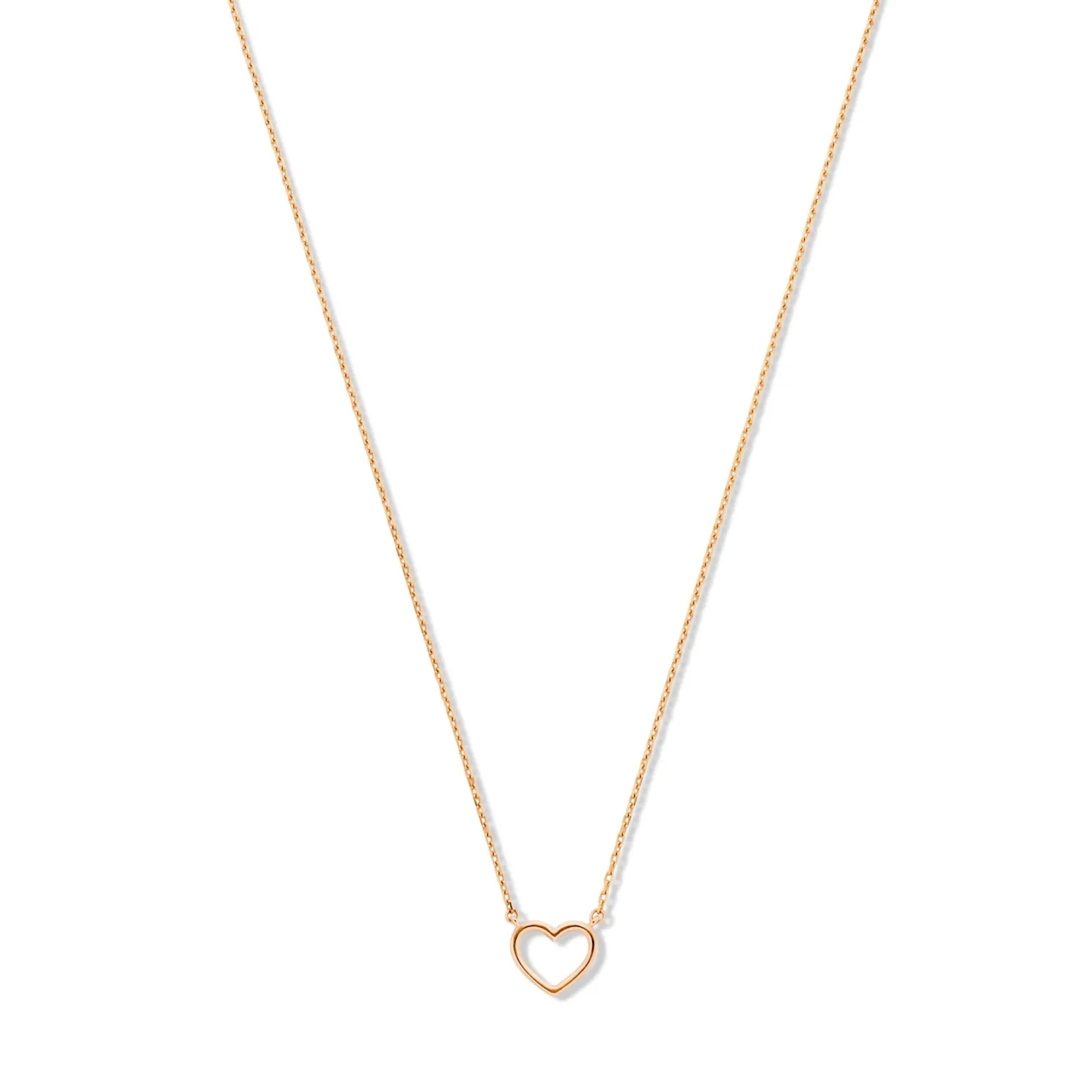 La Concorde Amore 14 karaat rosé gouden collier met hartje