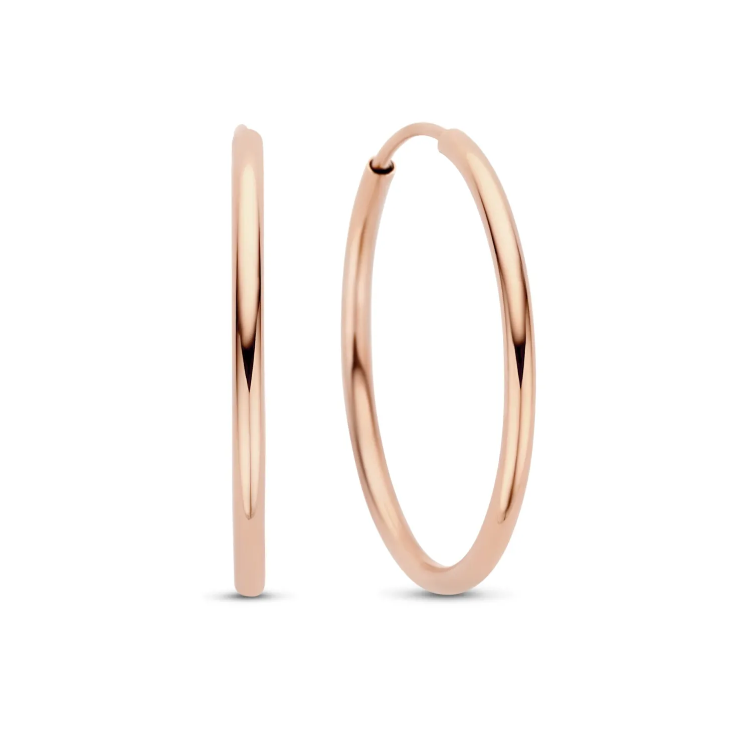 La Concorde Cerise 14 karaat rosé gouden creolen (20 mm)