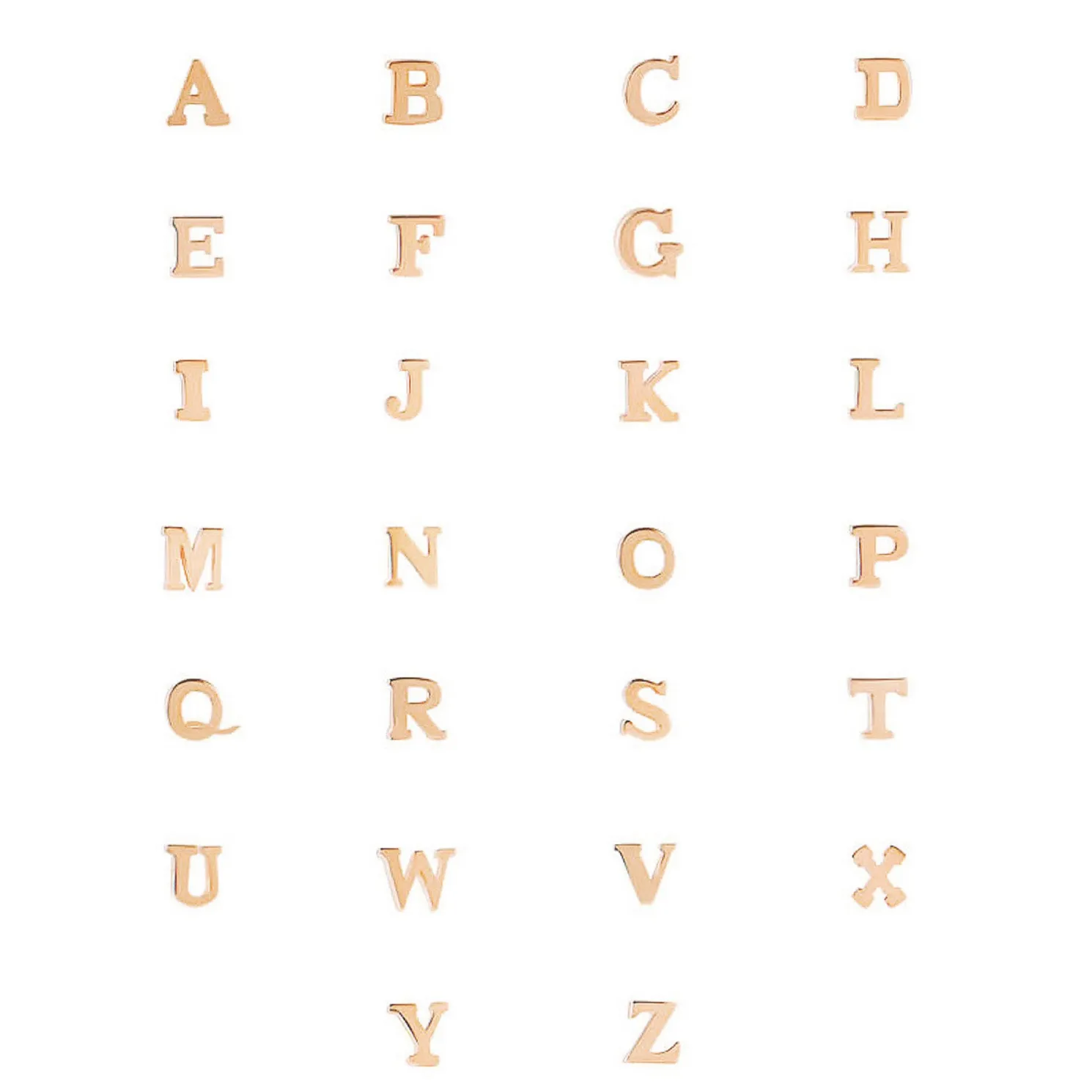 La Concorde Chloé 14 karaat rosé gouden initial collier met letter