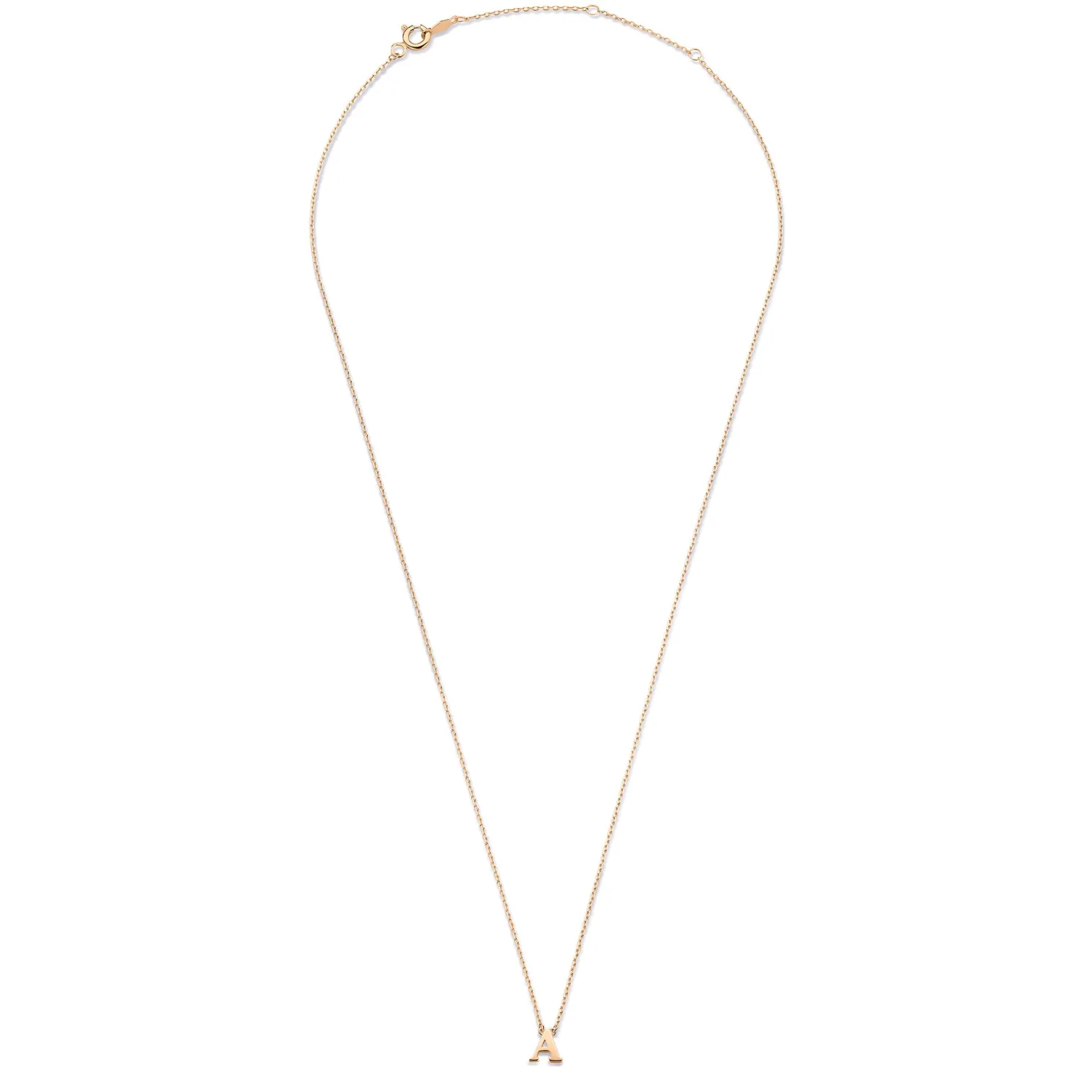 La Concorde Chloé 14 karaat rosé gouden initial collier met letter