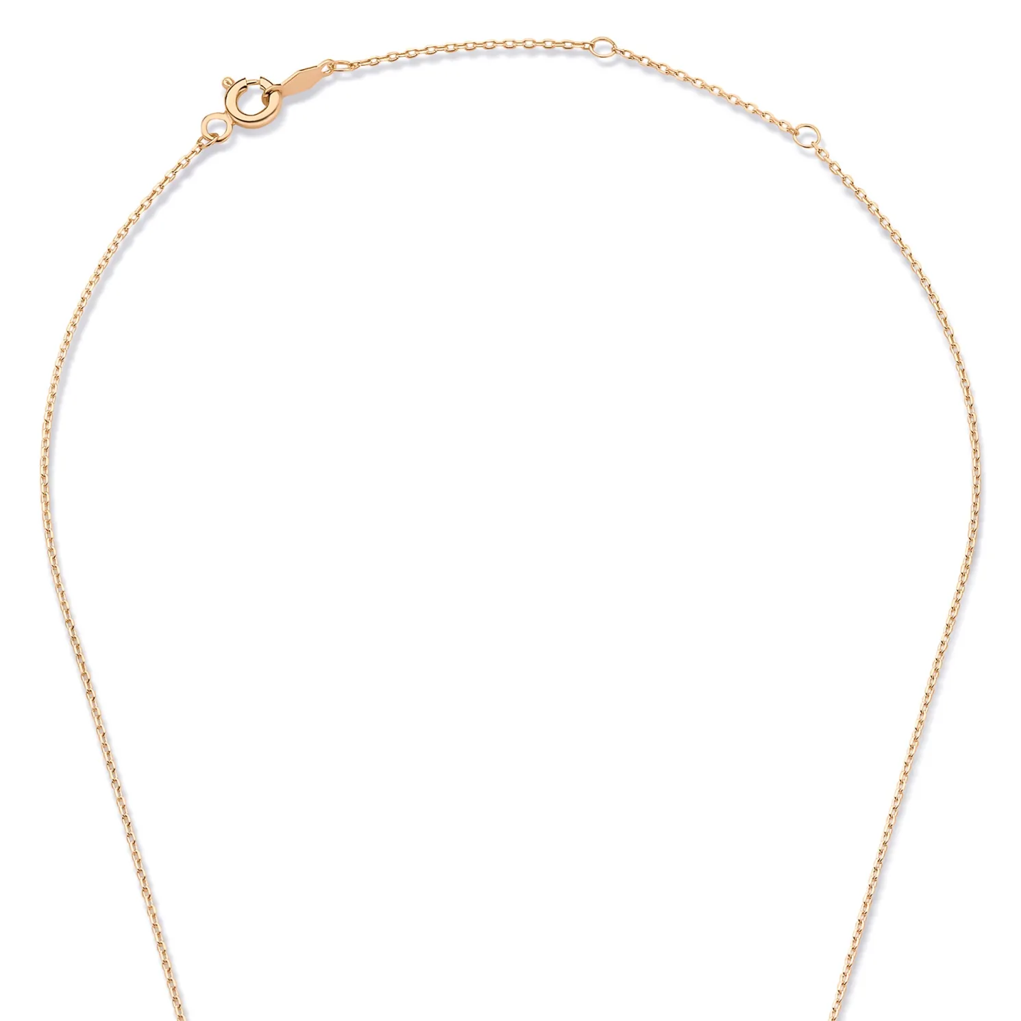 La Concorde Chloé 14 karaat rosé gouden initial collier met letter