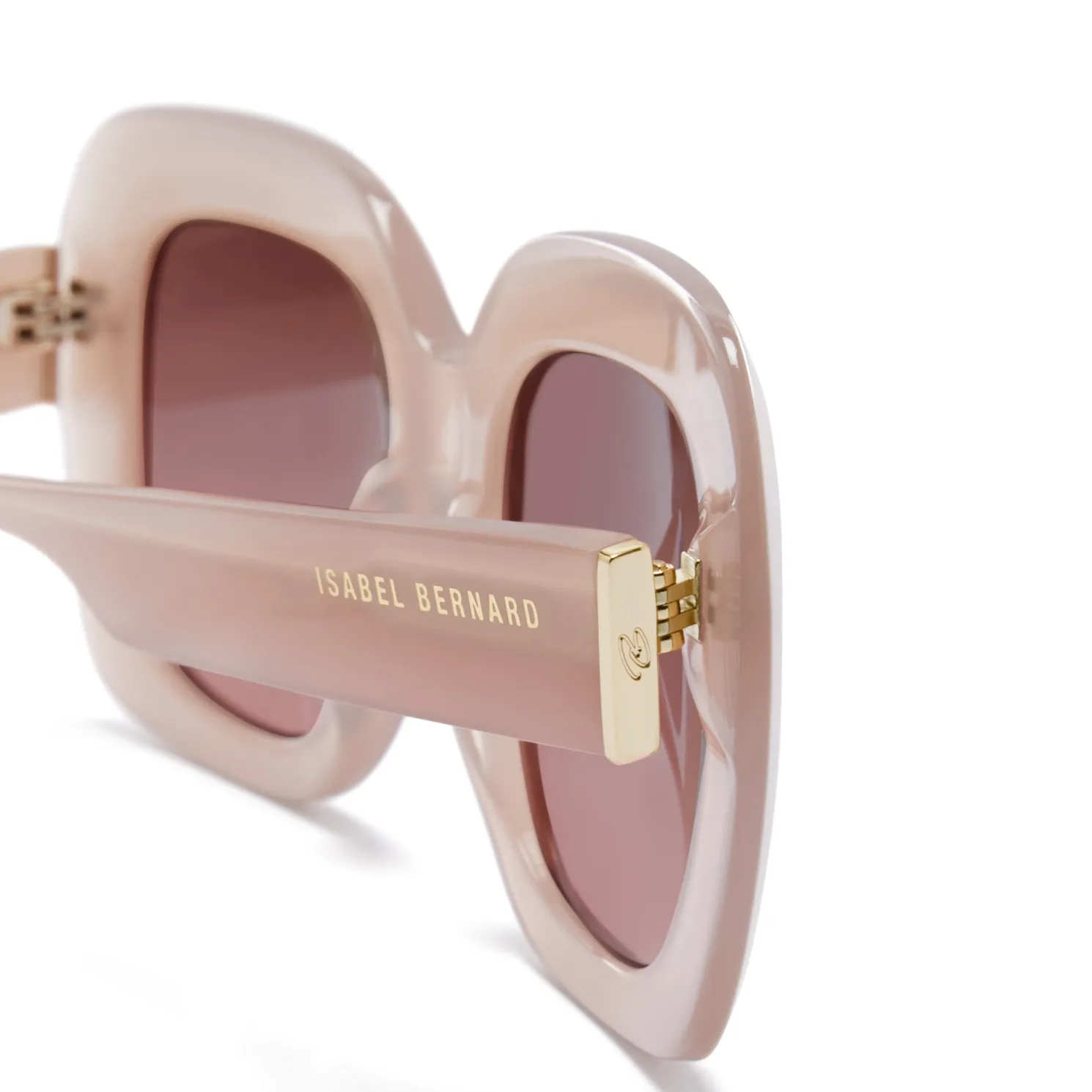 La Villette Rive zacht roze vierkante zonnebril