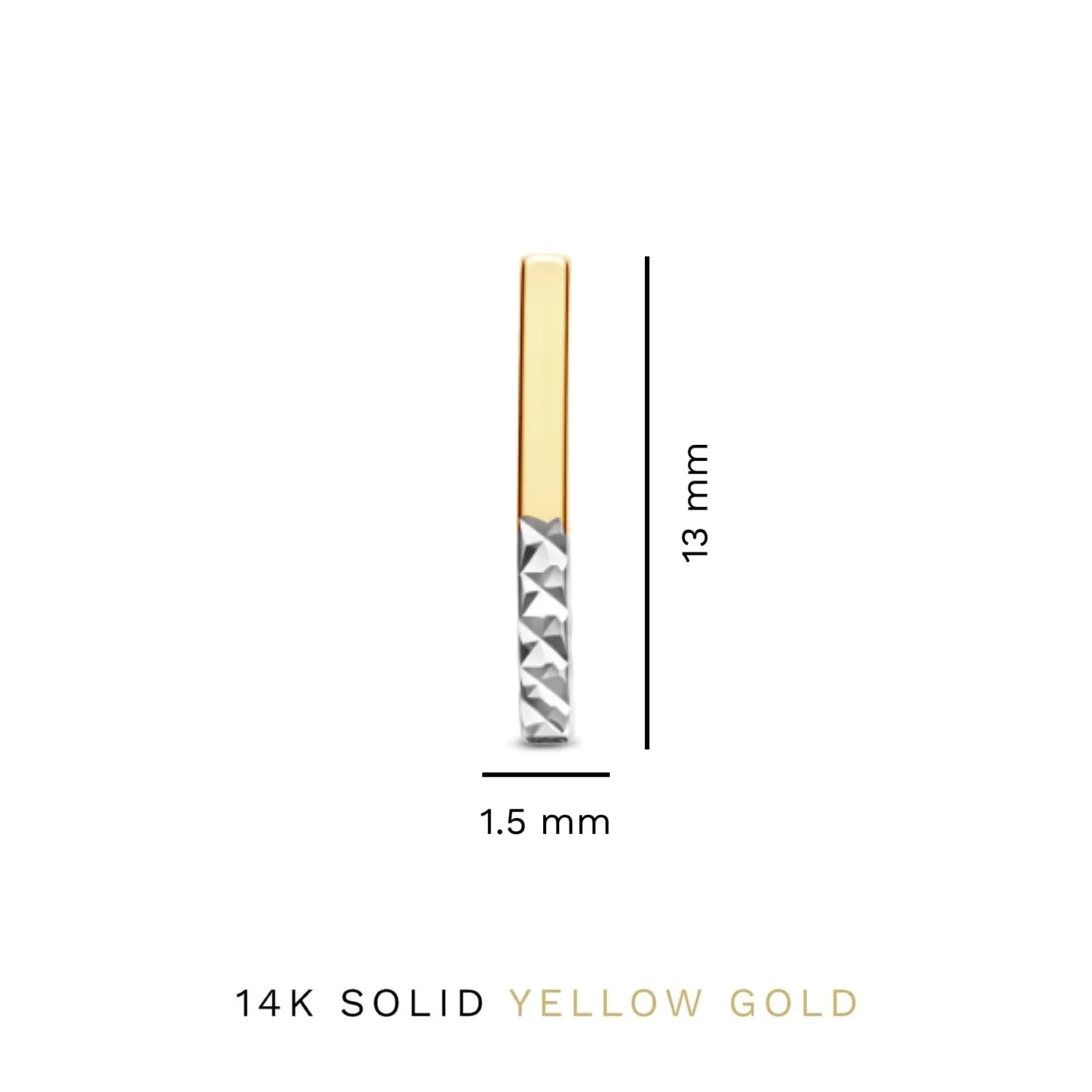 Le Marais Alice 14 karaat gouden oorknoppen met diamond cut