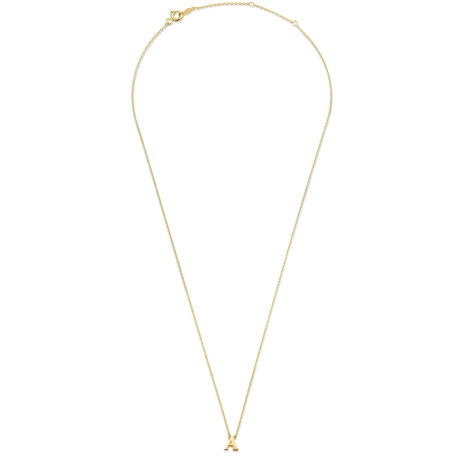 Le Marais Chloé 14 karaat gouden initial ketting met letter