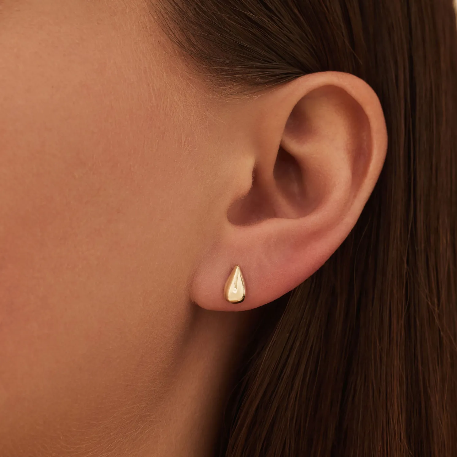 Monceau Séraphine 14 karaat gouden druppelvormige oorknoppen