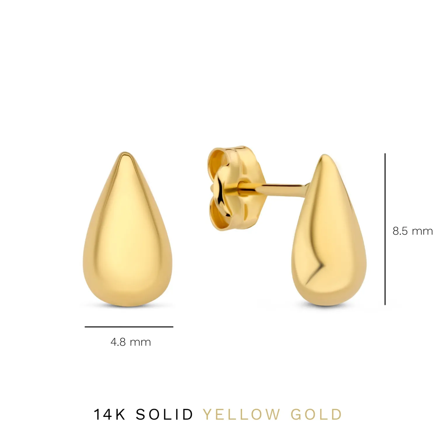 Monceau Séraphine 14 karaat gouden druppelvormige oorknoppen