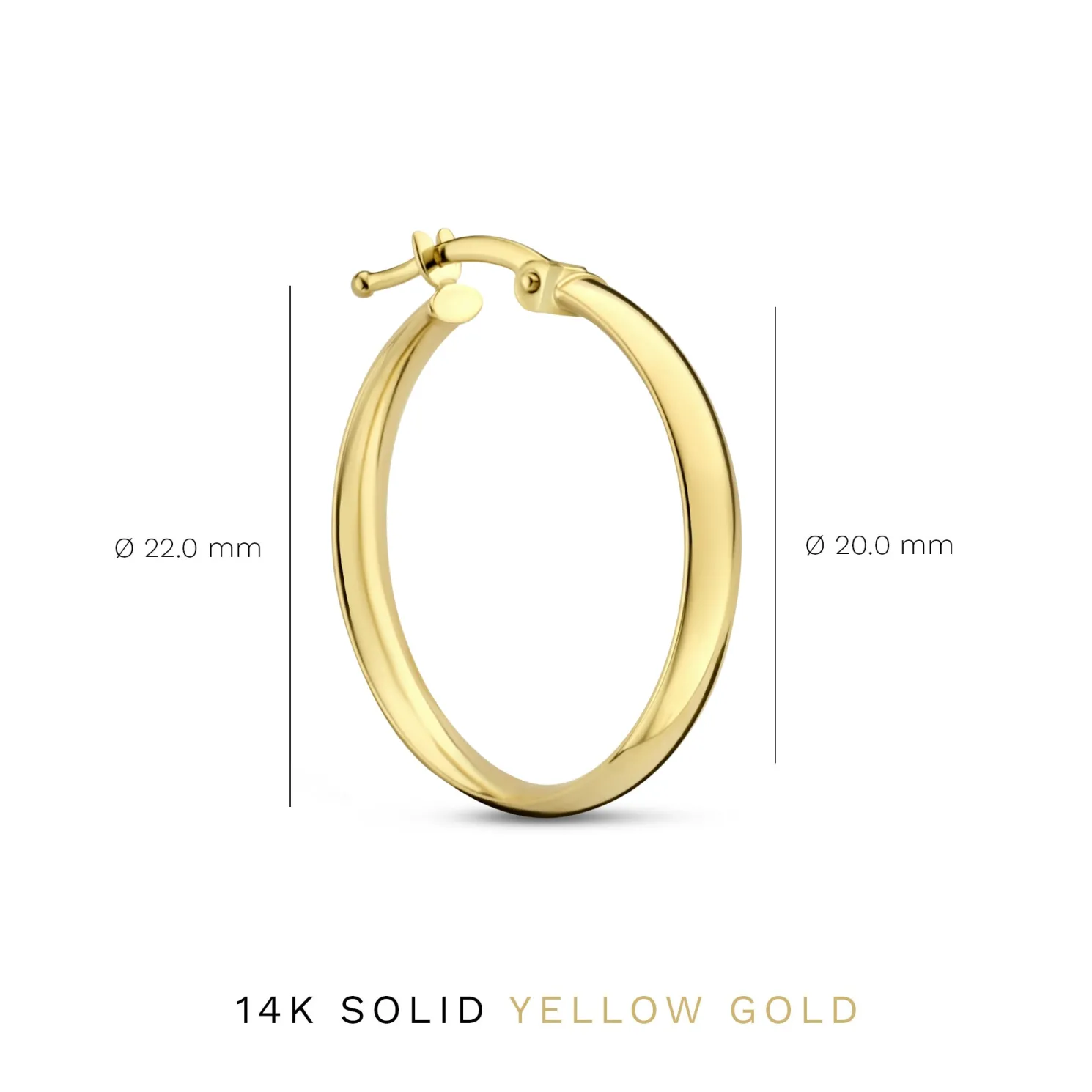 Rivoli Estrella 14 karaat gouden creolen (20 mm)