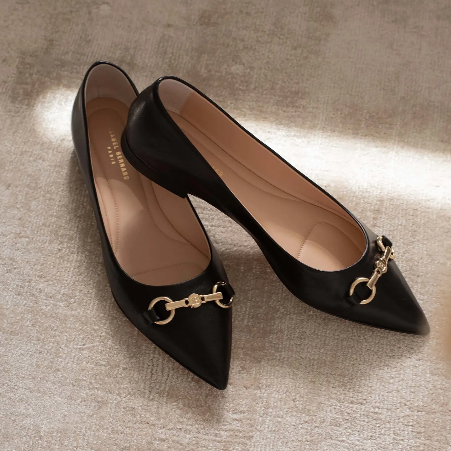 Vendôme Elita zwarte leren ballerina's van kalfsleer