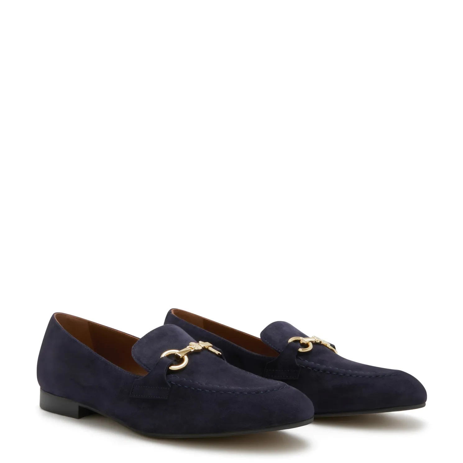 Vendôme Fleur blue suede loafers