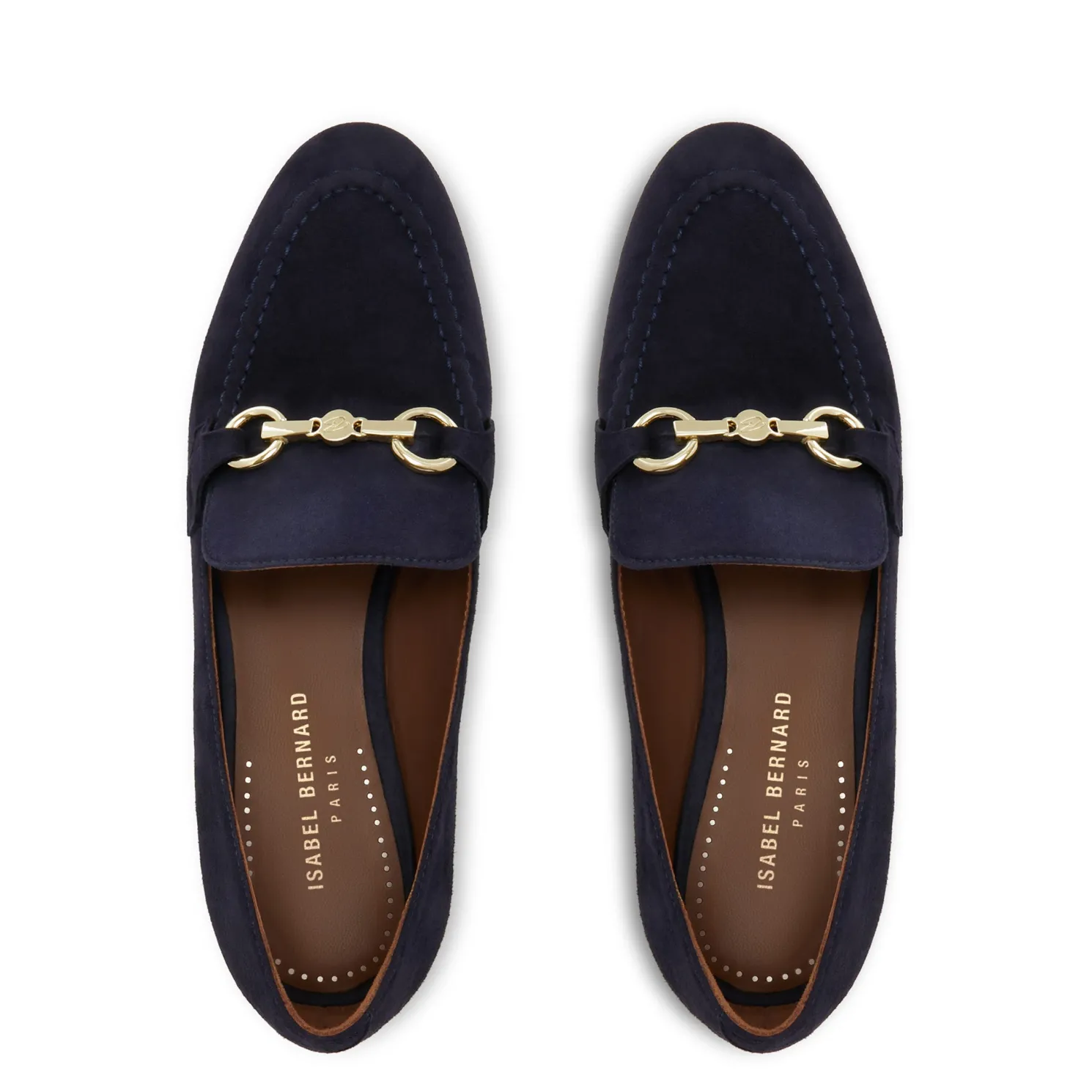 Vendôme Fleur blue suede loafers