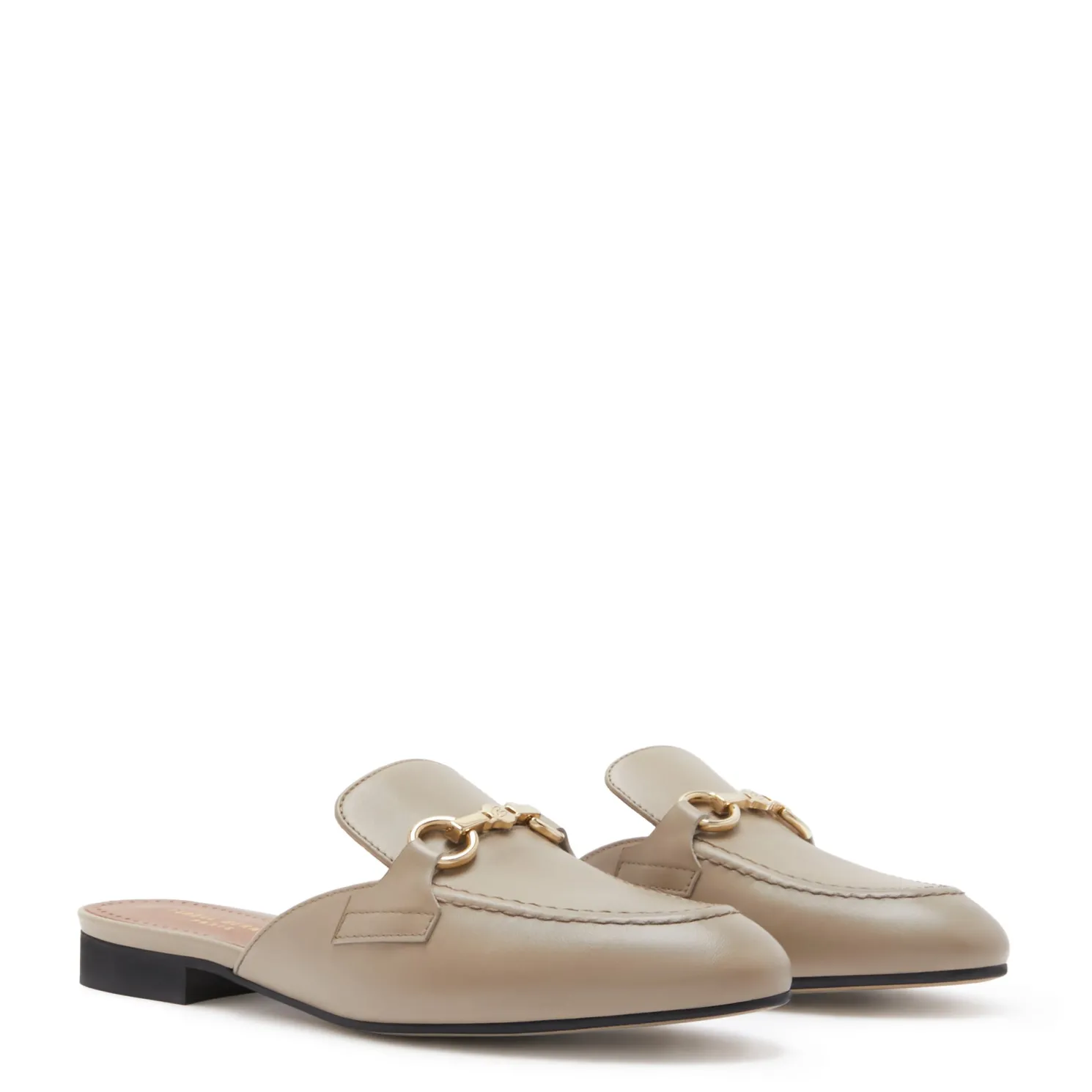 Vendôme Fleur taupe leren slipper loafers van kalfsleer