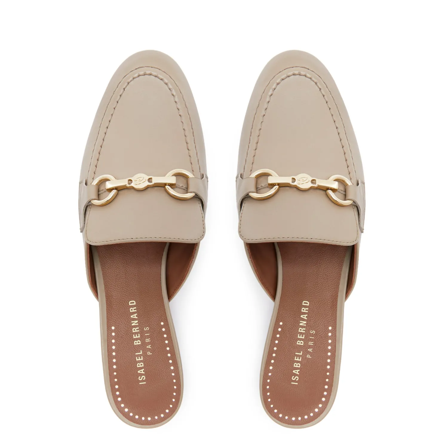 Vendôme Fleur taupe leren slipper loafers van kalfsleer